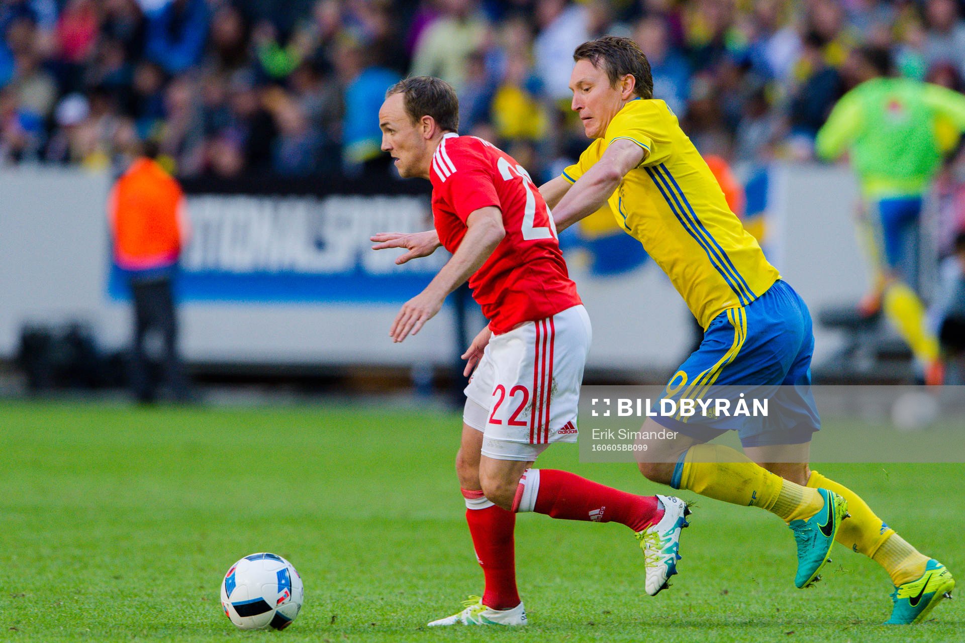 Wales David Vaughan och Sveriges Kim Källström