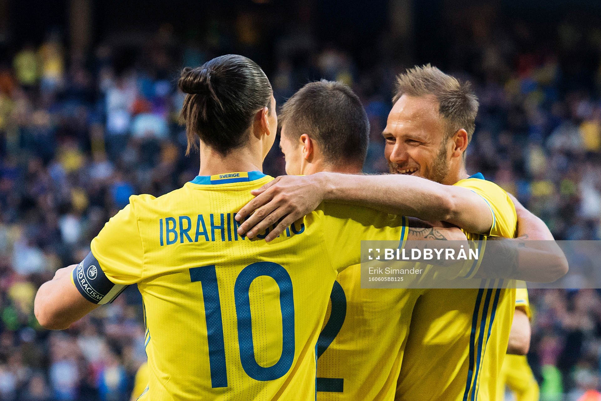 Sveriges Mikael Lustig, Andreas Granqvist och Zlatan
