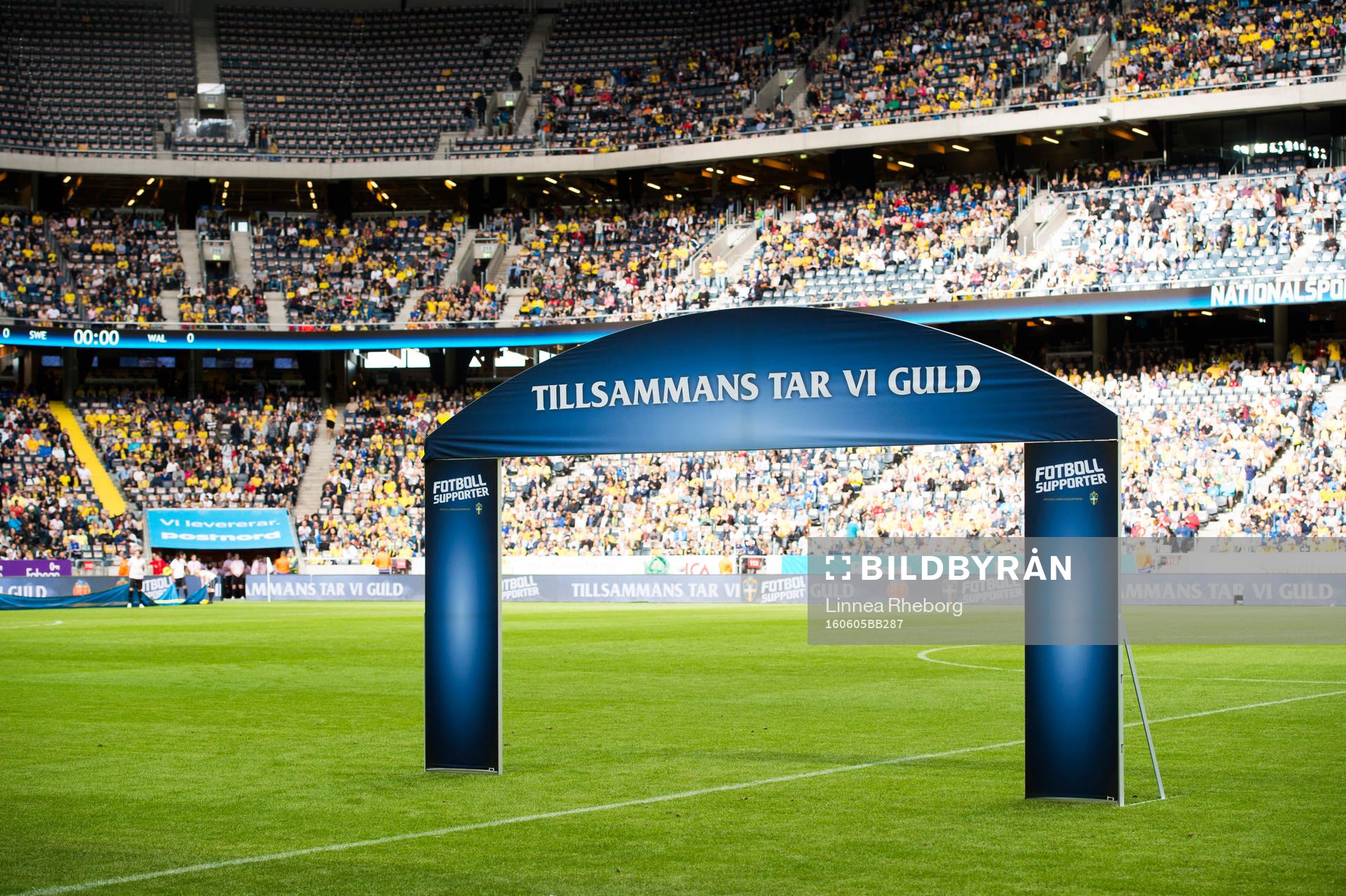 En portal står inne på Friends Arena