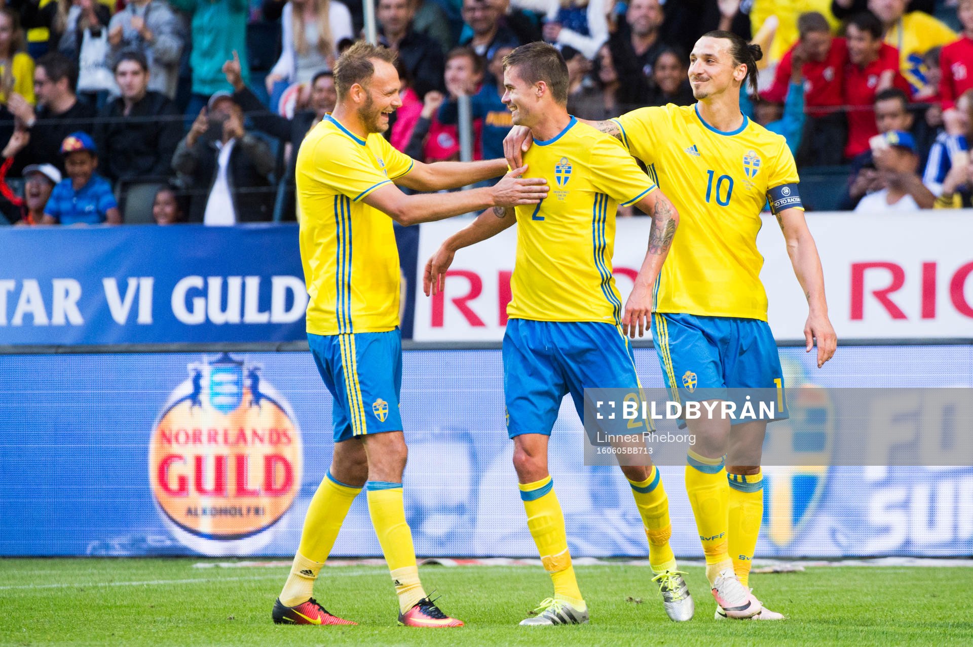 Sveriges Andreas Granqvist, Mikael Lustig och Zlatan
