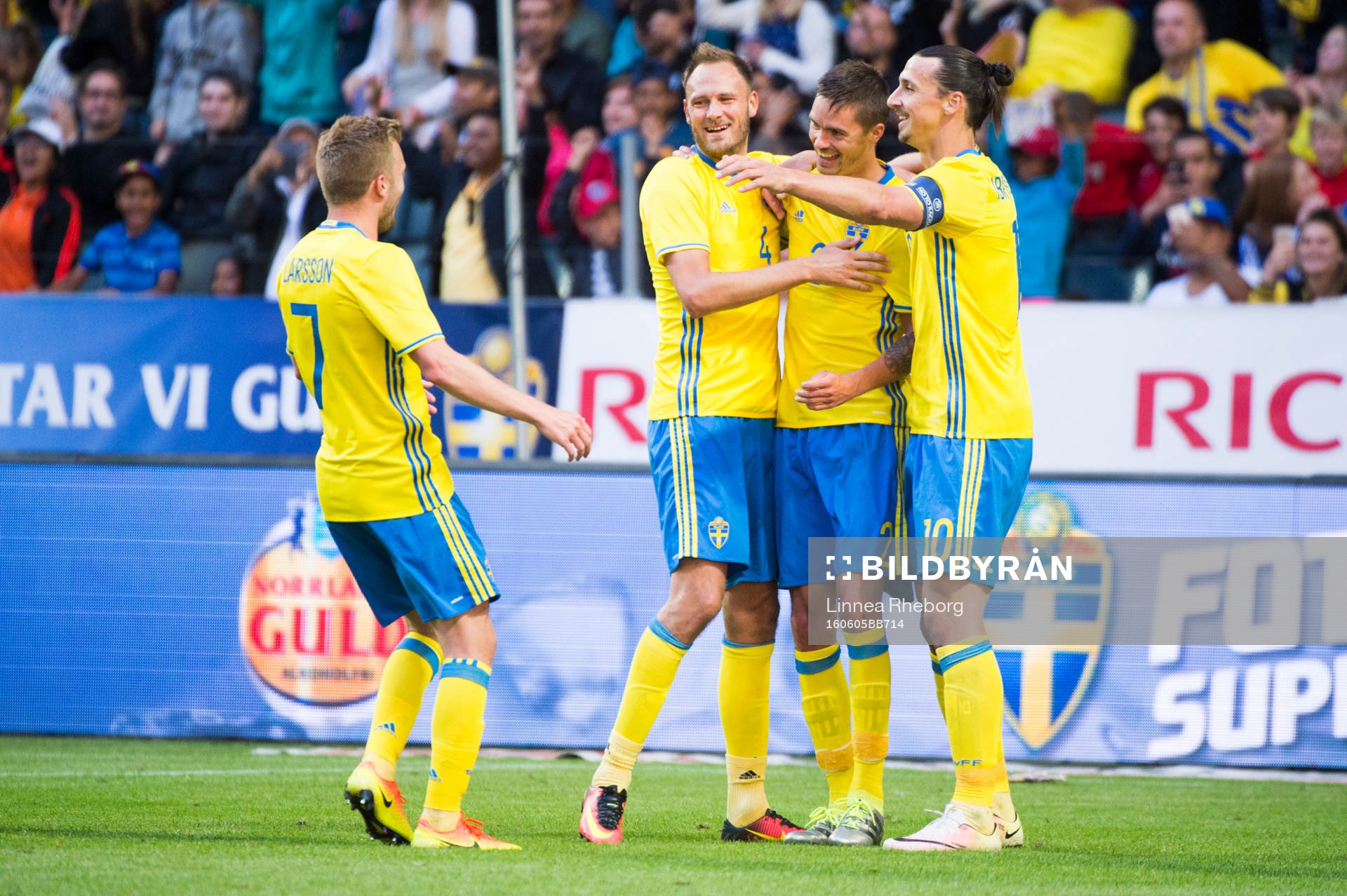 Sveriges Sebastian Larsson, Andreas Granqvist, Mikael
