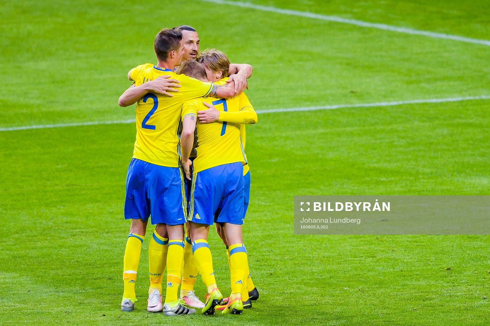 Sveriges Mikael Lustig, Zlatan Ibrahimovic och Sebastian