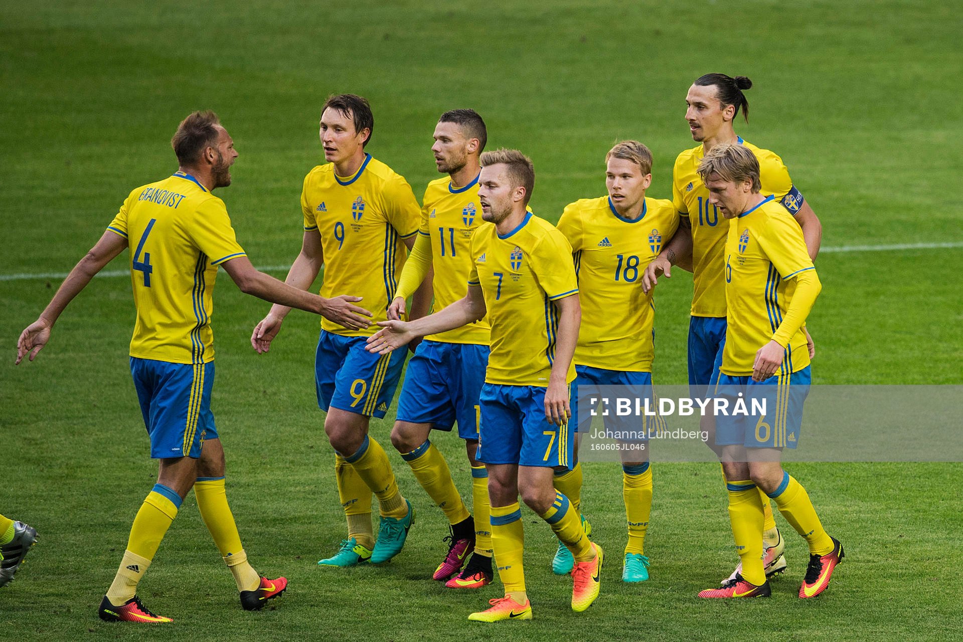 Sveriges Andreas Granqvist, Kim Källström, Marcus Berg,