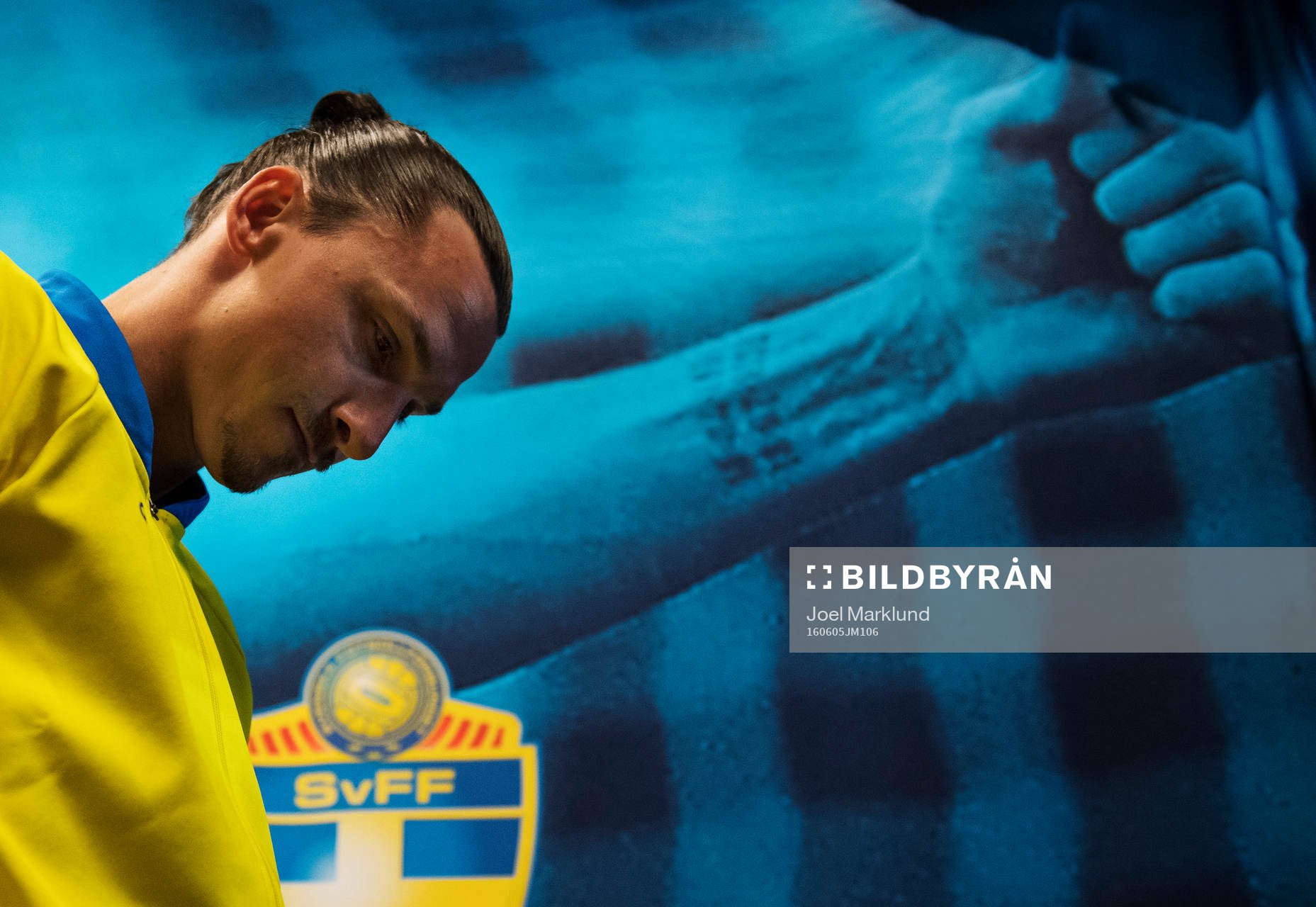 Sveriges Zlatan Ibrahimovic i spelargången
