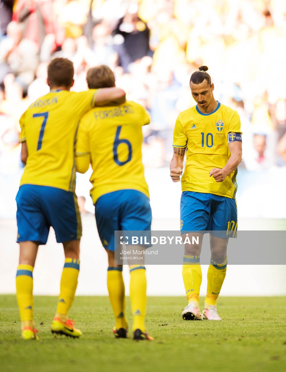 Sveriges Sebastian Larsson, Emil Forsberg och Zlatan