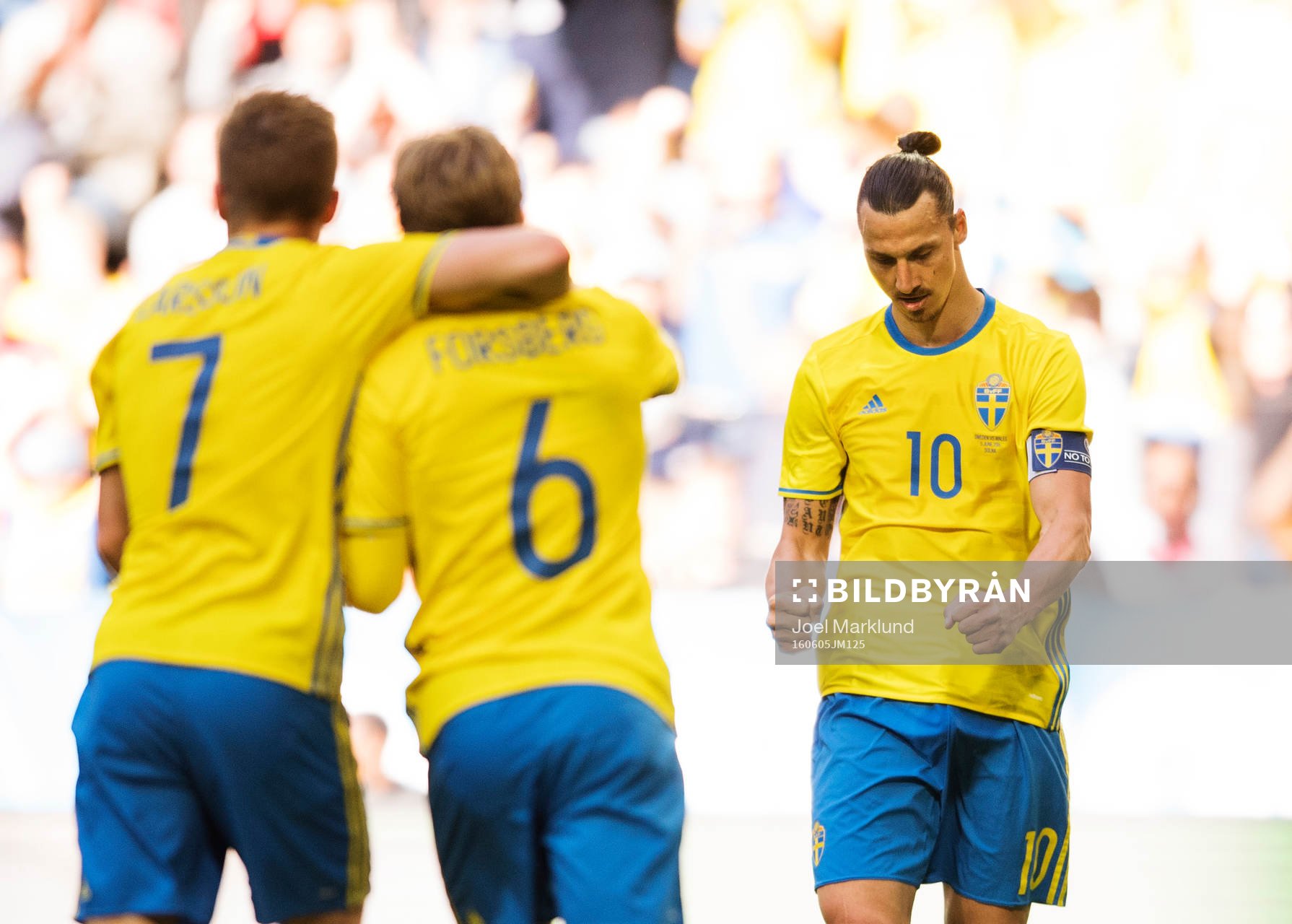Sveriges Sebastian Larsson, Emil Forsberg och Zlatan