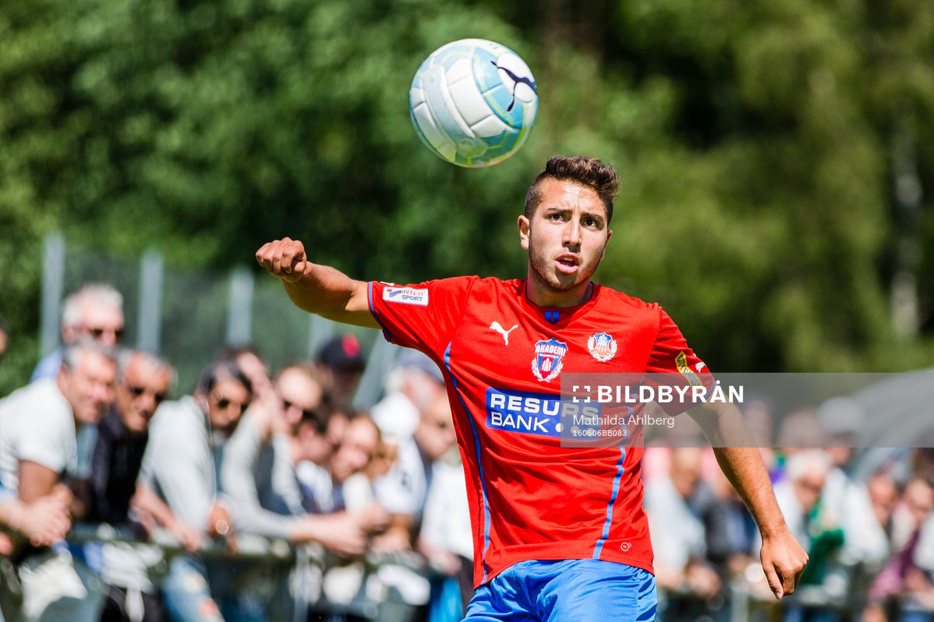 Helsingborgs Moustafa Zeidanunder fotbollsmatchen i