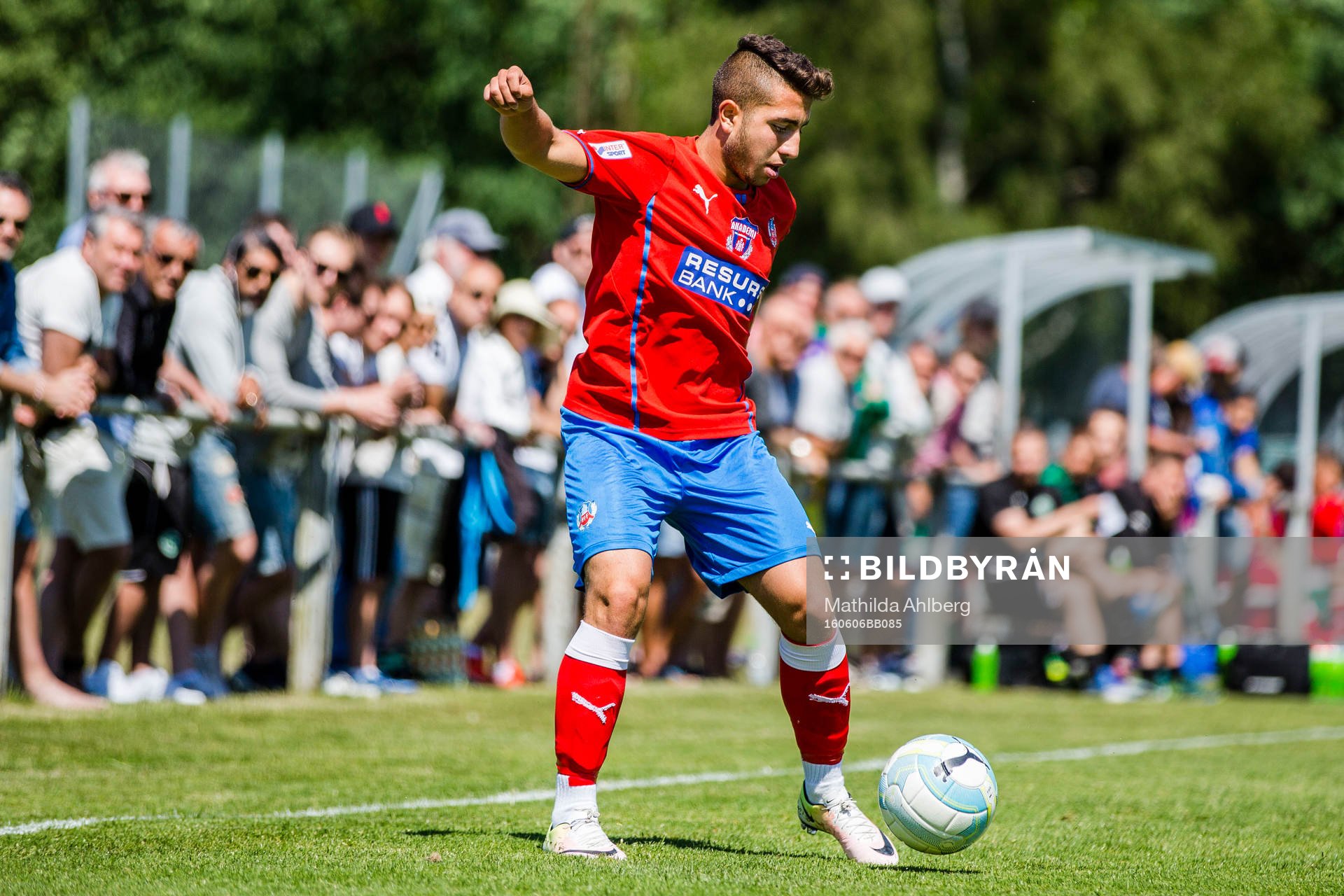 Helsingborgs Moustafa Zeidanunder fotbollsmatchen i