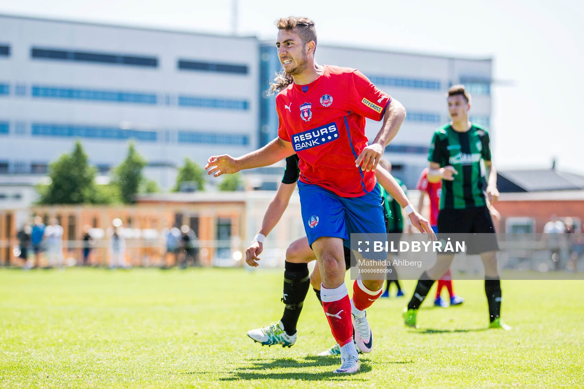 Helsingborgs Moustafa Zeidanunder fotbollsmatchen i