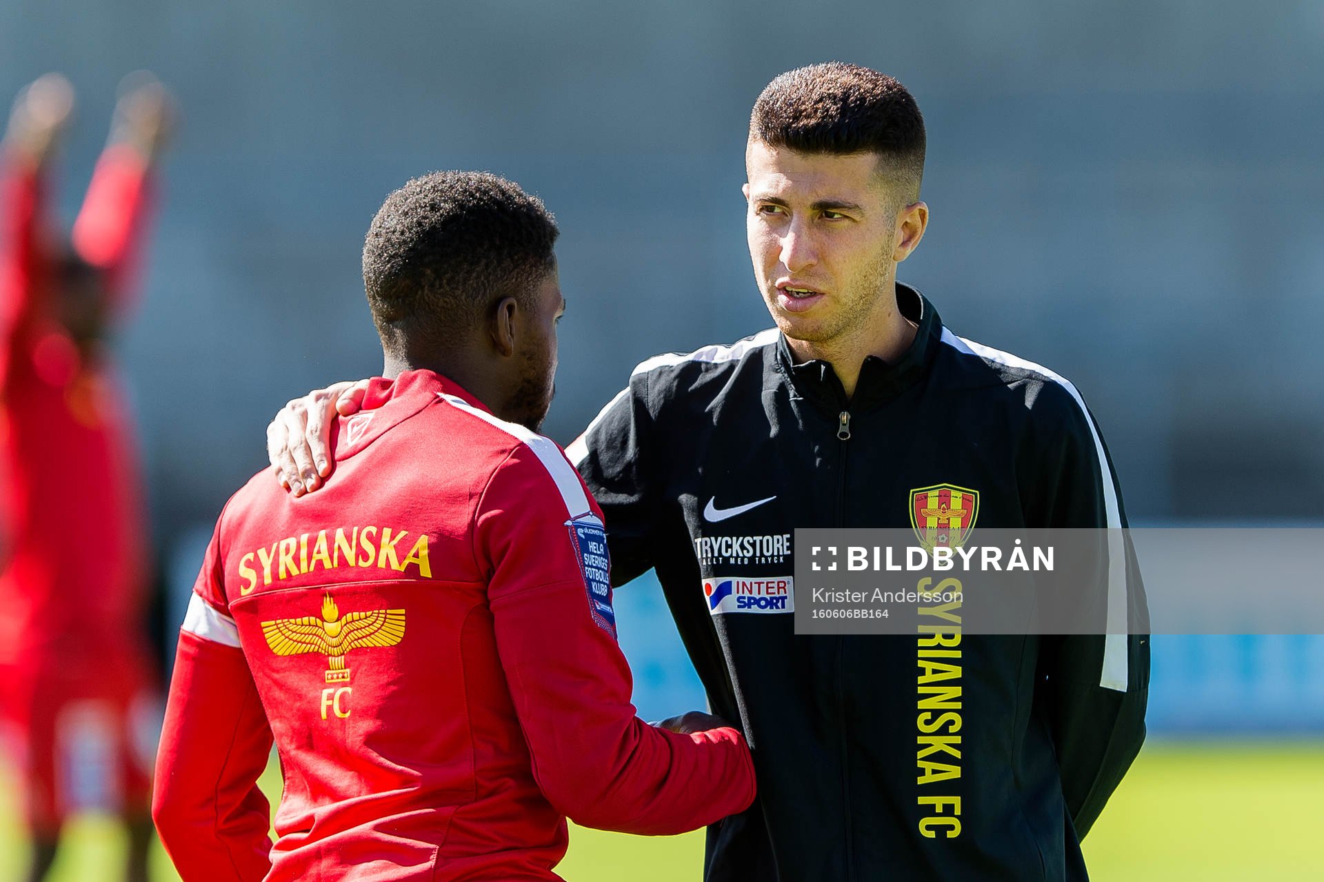 Syrianskas tränare Steven Younan före fotbollsmatchen i