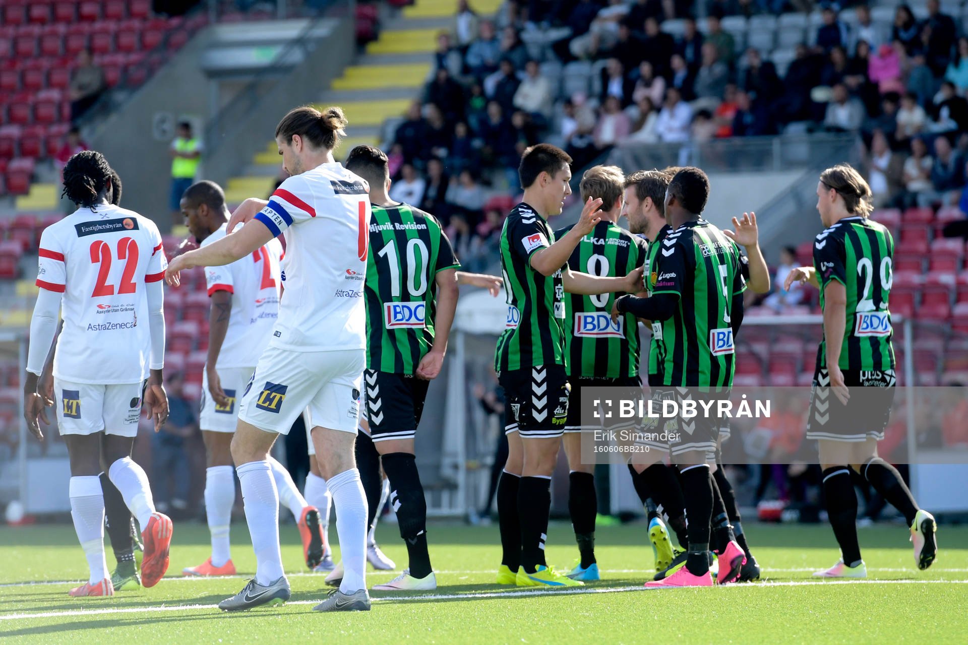 GAIS Luther Singh jublar efter 0-1 under fotbollsmatchen i Superettan mellan Assyriska och GAIS den 6 juni 2016 i Södertälje.