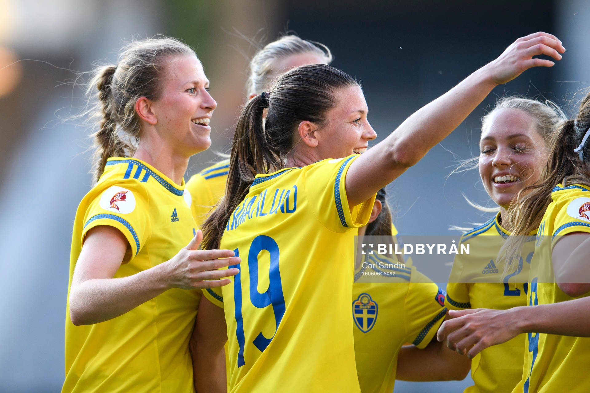 Sveriges Emma Berglund jublar