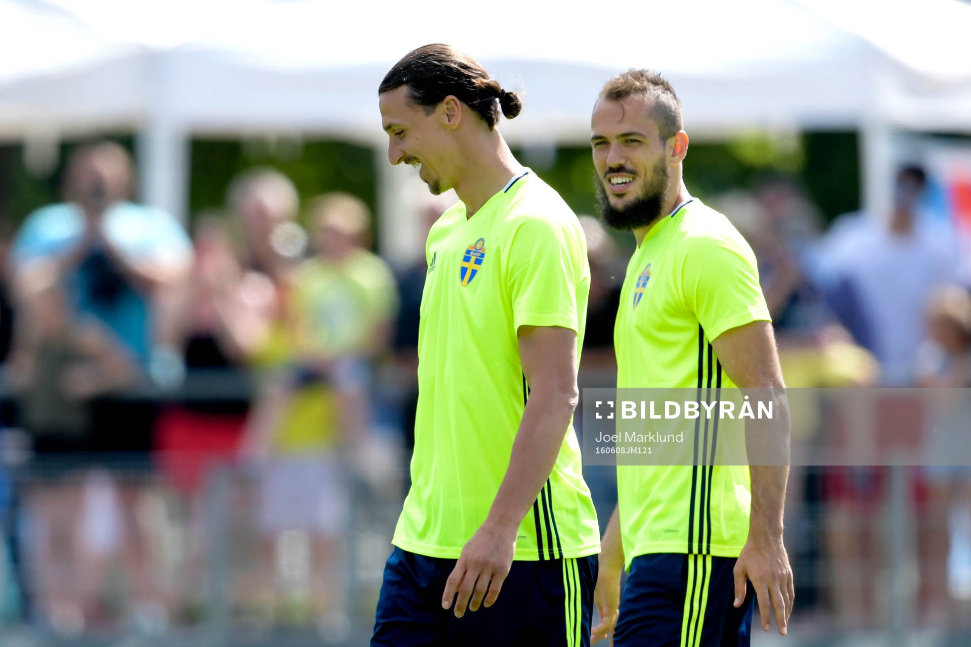 Sveriges Zlatan Ibrahimovic och Emir Kujovic