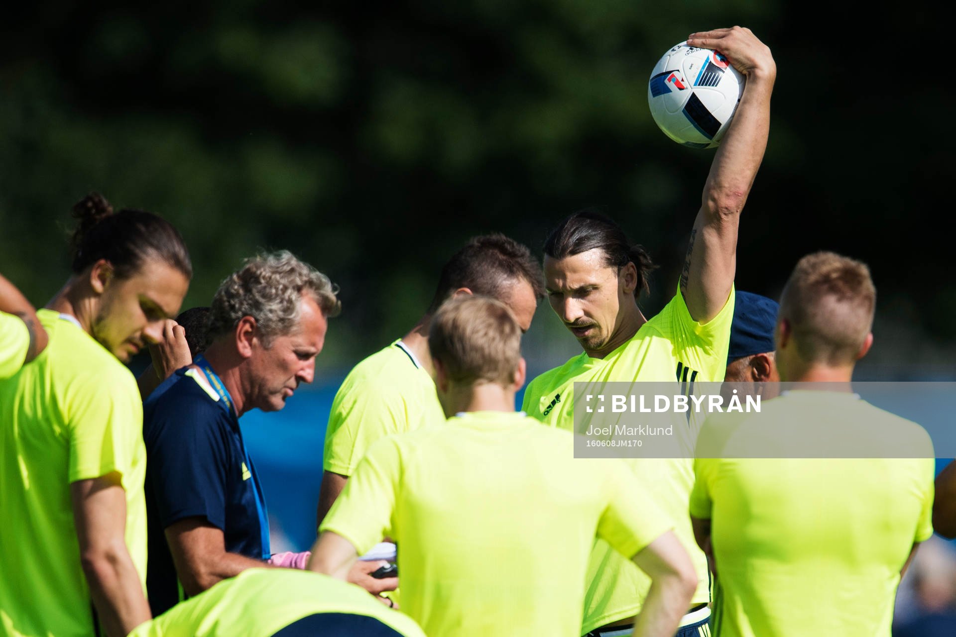 Förbundskapten Erik Hamrén och Zlatan Ibrahimovic