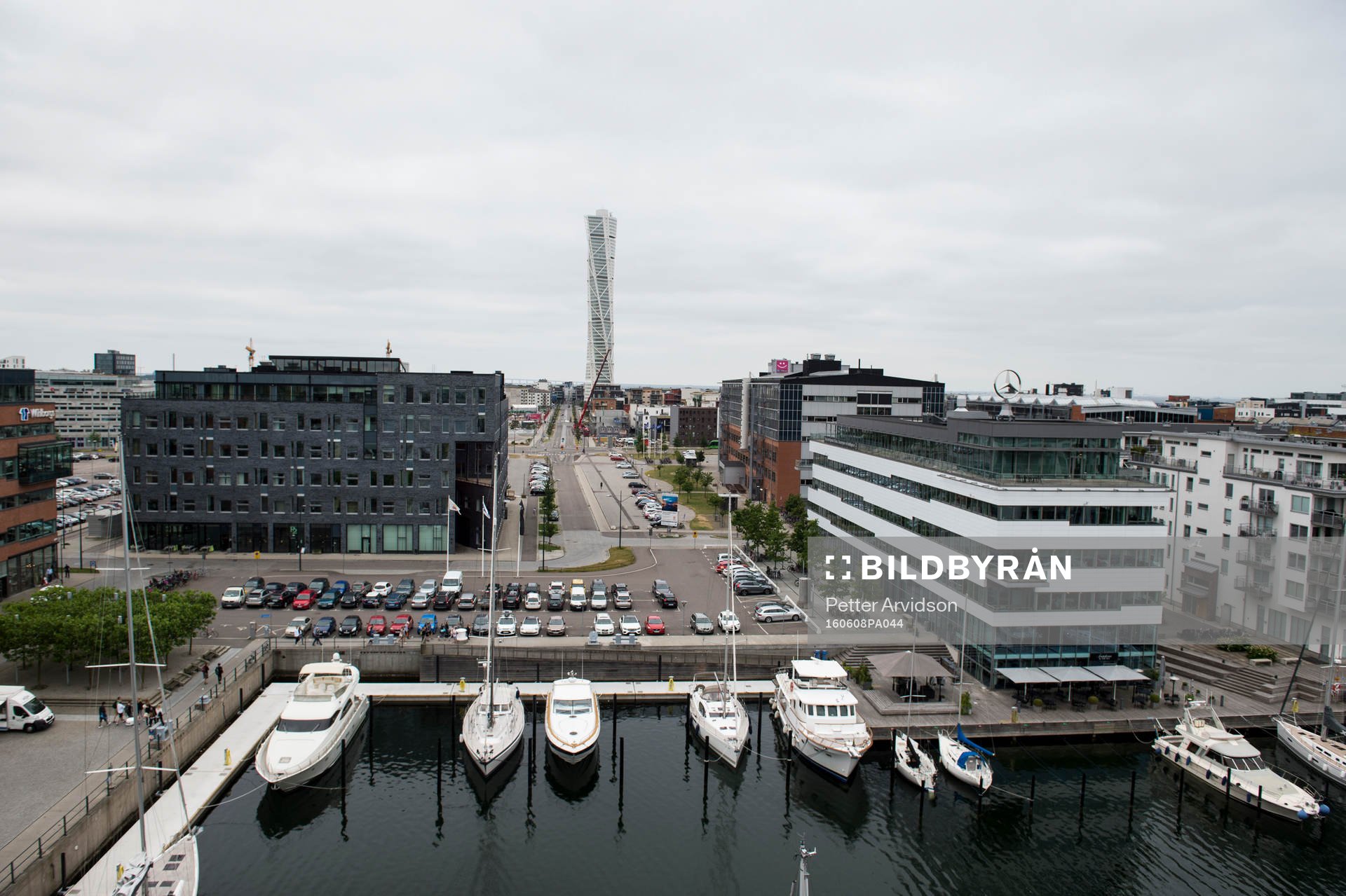 Översiktsbild över Dockan och Turning Torso