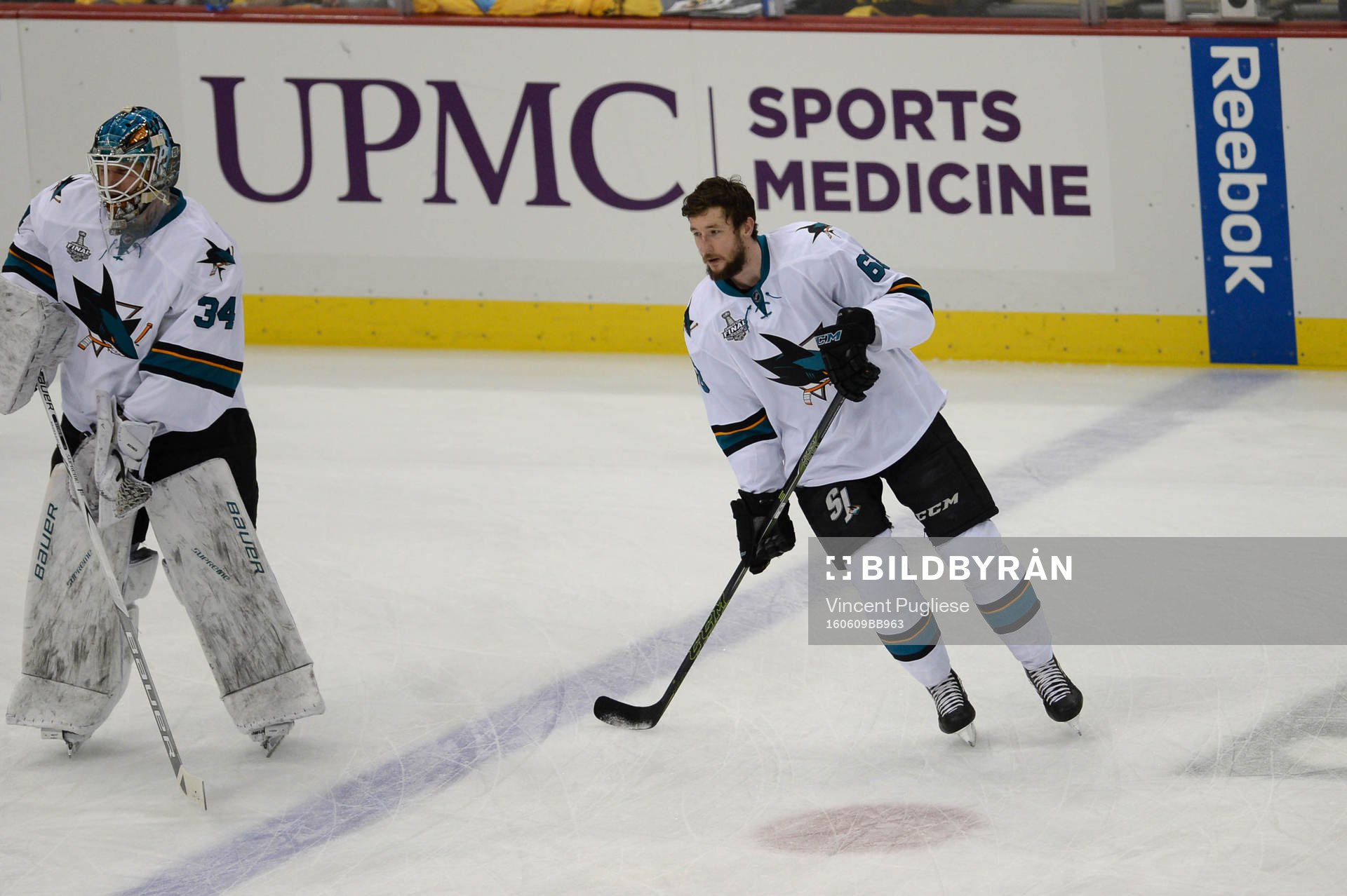 San Hose Sharks center Melker Karlsson (68) skates in