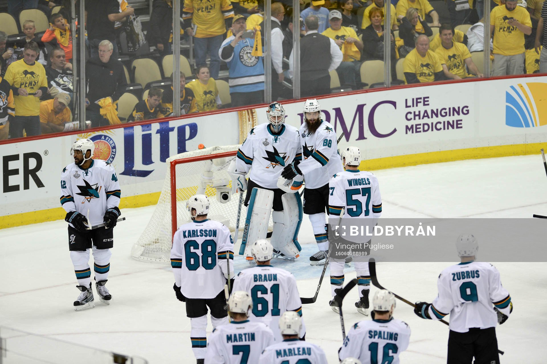 The San Jose Sharks celebrate