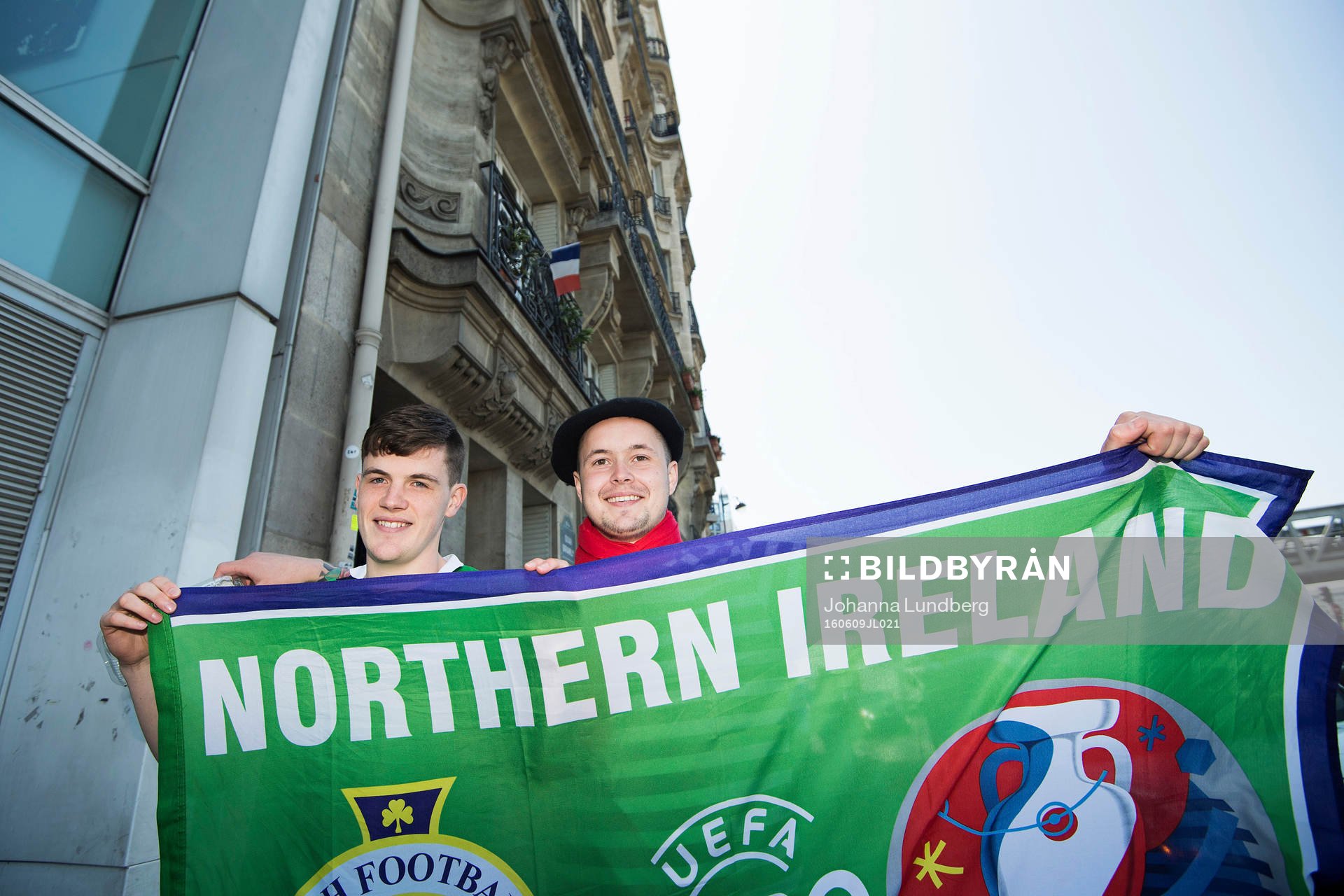 Callum Montgomery och Aaron Horner är supportrar från