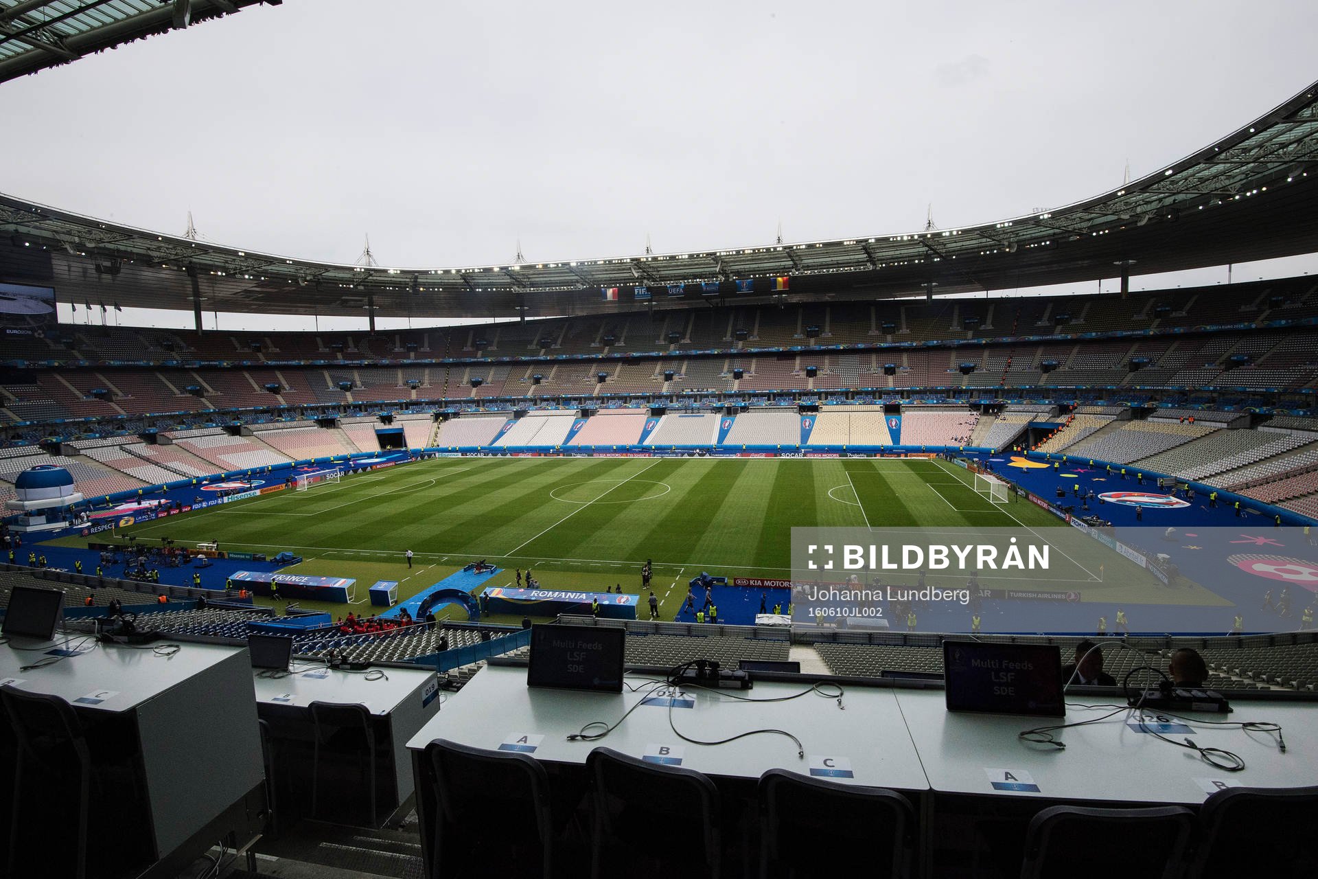 Stade de France sett från pressläktaren