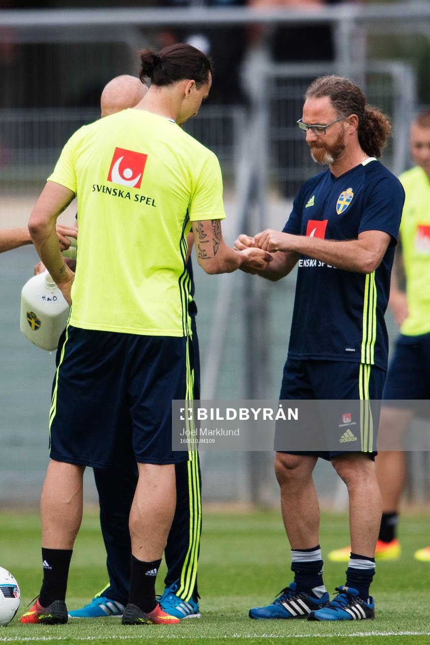 Zlatan Ibrahimovic och sjukgymnasten Richard Dahan