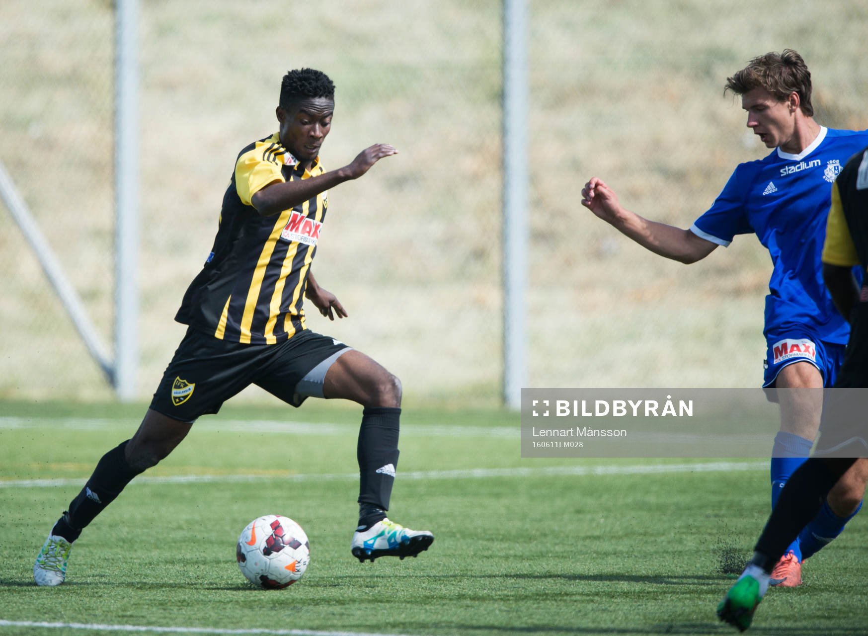 IFK Hässleholms Kojo Annor i matchen i division 2 mellan Kvarnby och IFK Hässleholm i Malmö 11 juni 2016.