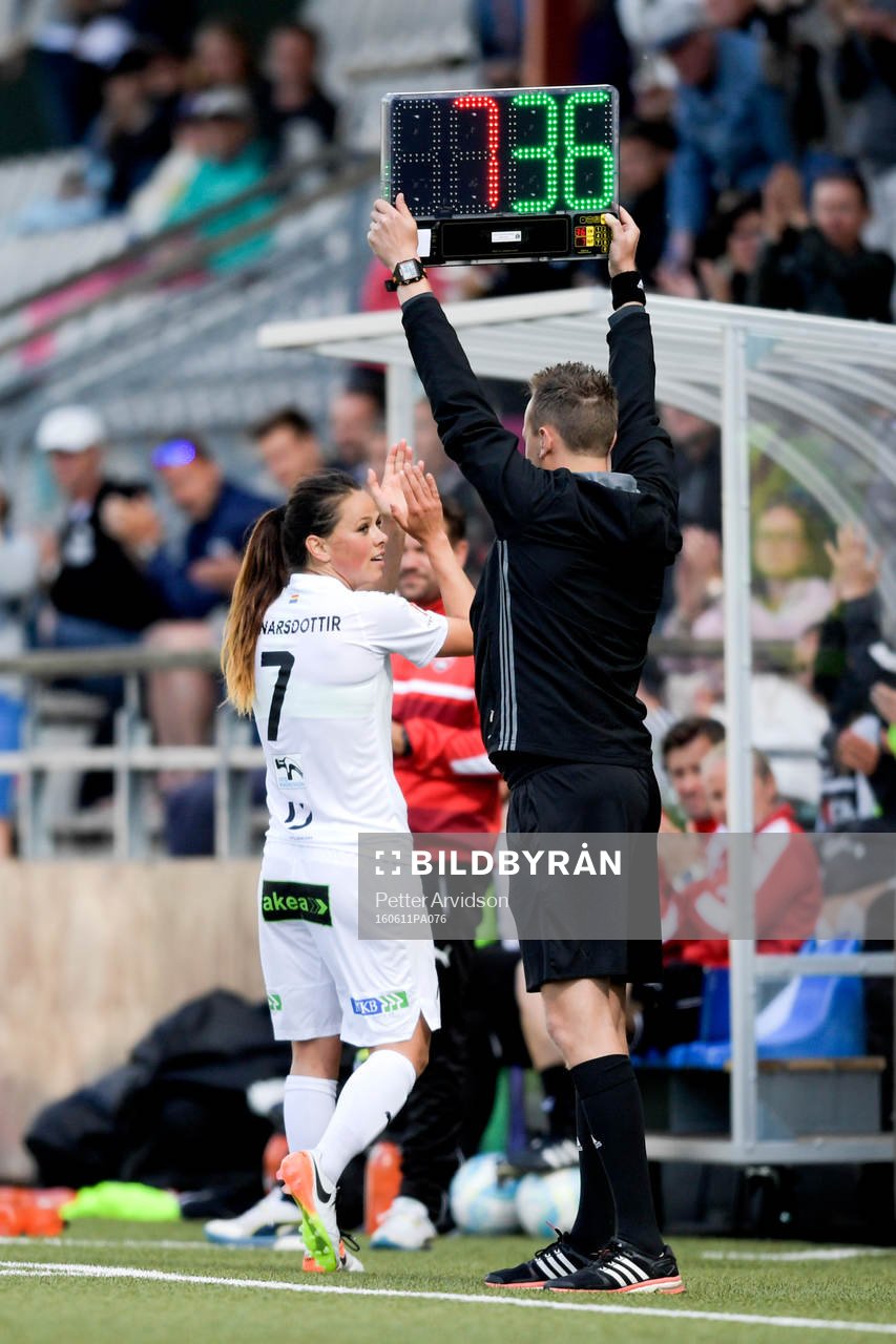 Rosengårds Sara Björk Gunnarsdottir byts ut i sin sista