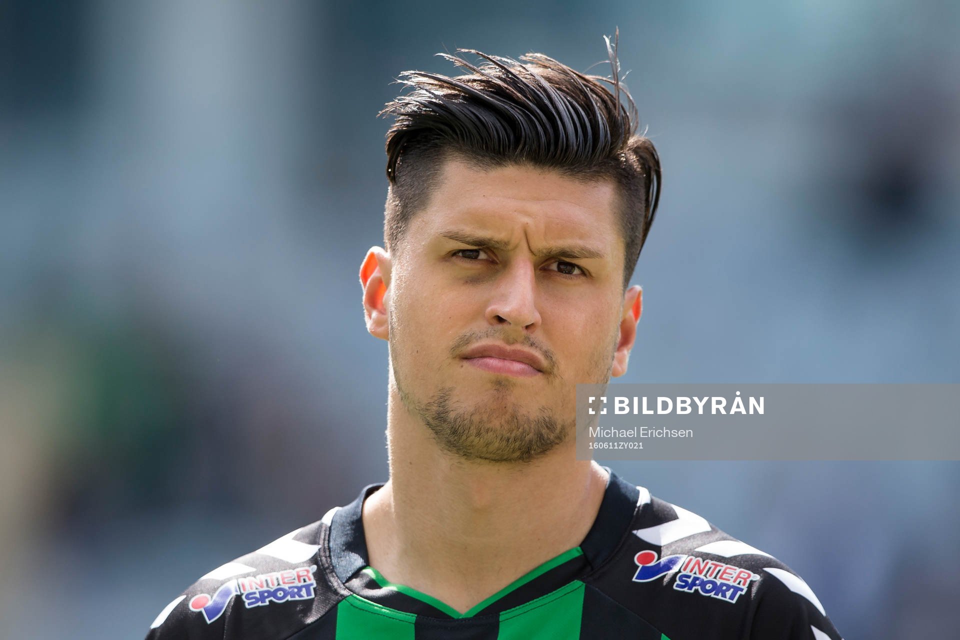 GAIS Luka Mijaljevic innan fotbollsmatchen i Superettan