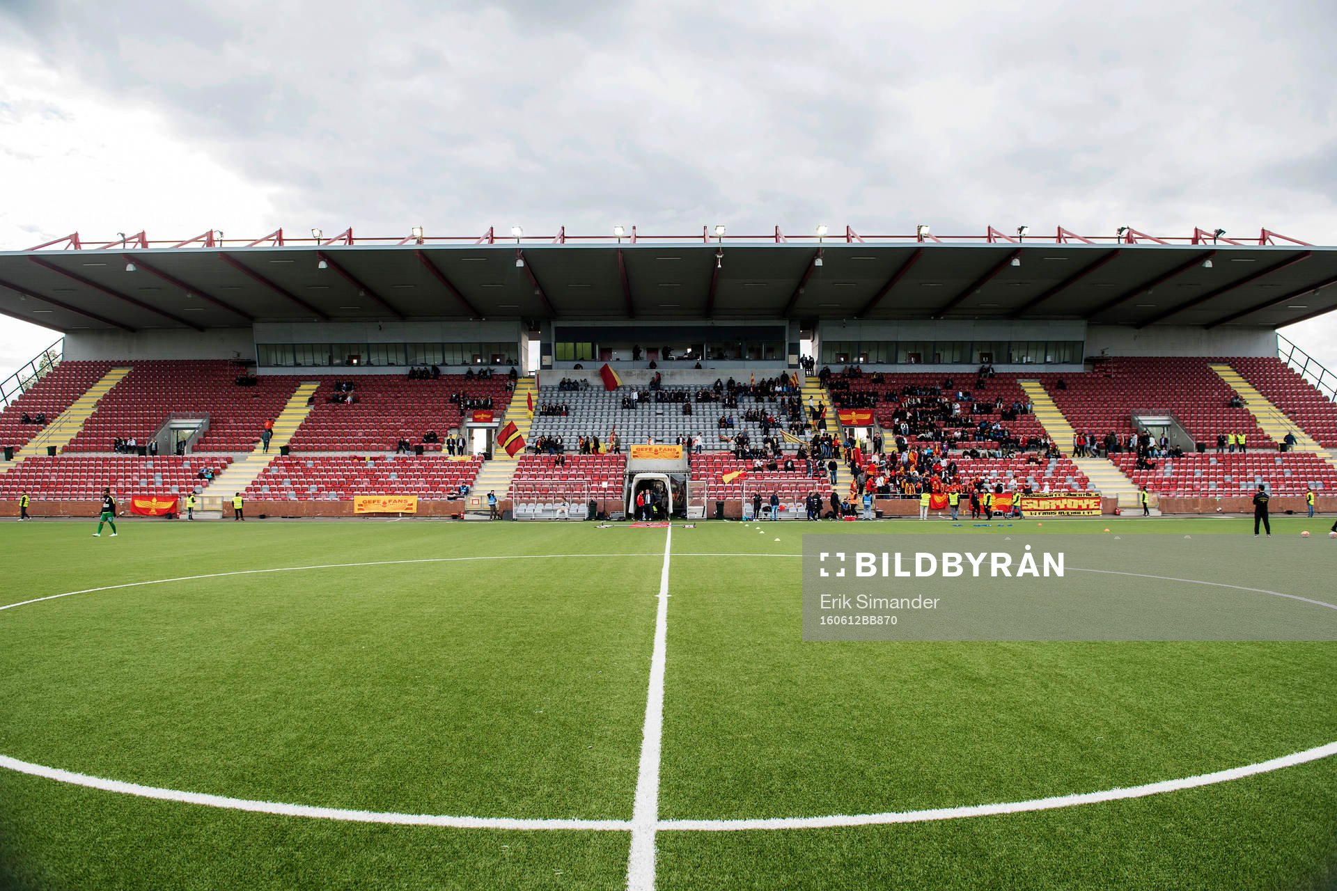 Generell vy över Södertälje Fotbollsarena