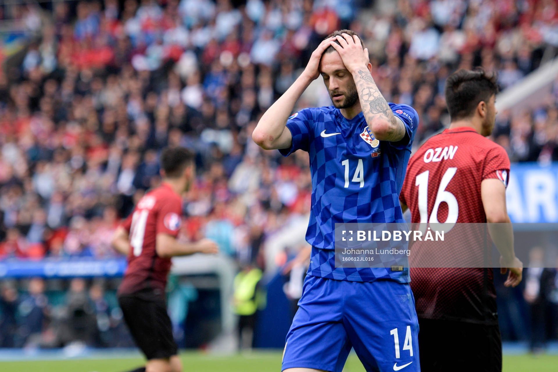 Kroatiens Marcelo Brozovic deppar