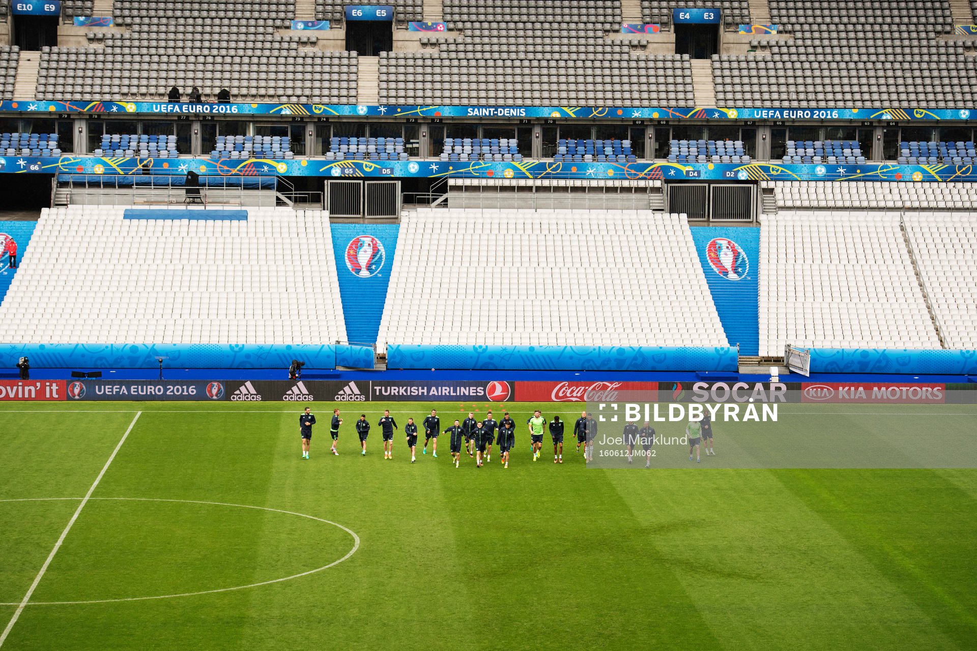 Generell vy över Irlands fotbollslandslags träning
