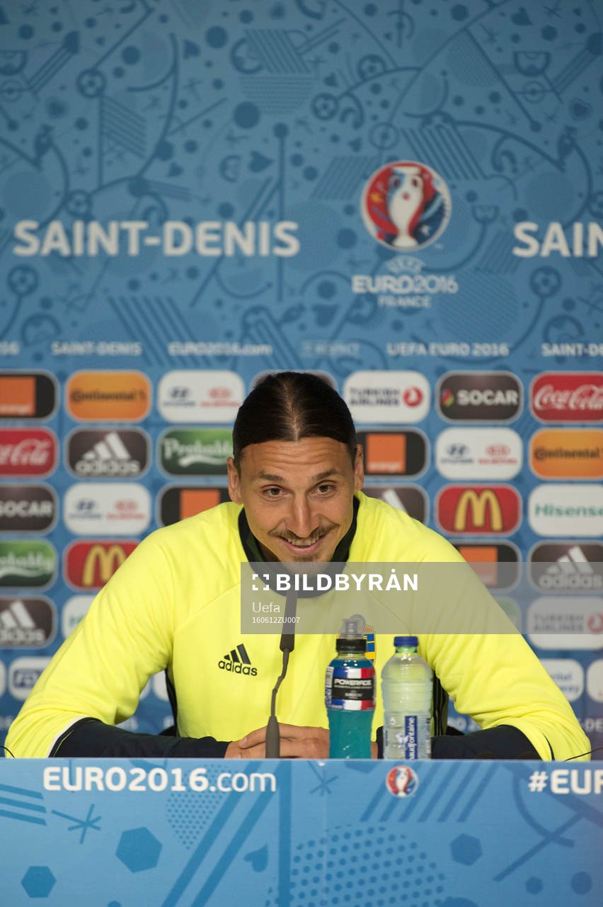 Sveriges Zlatan Ibrahimovic på denna handout-bild från