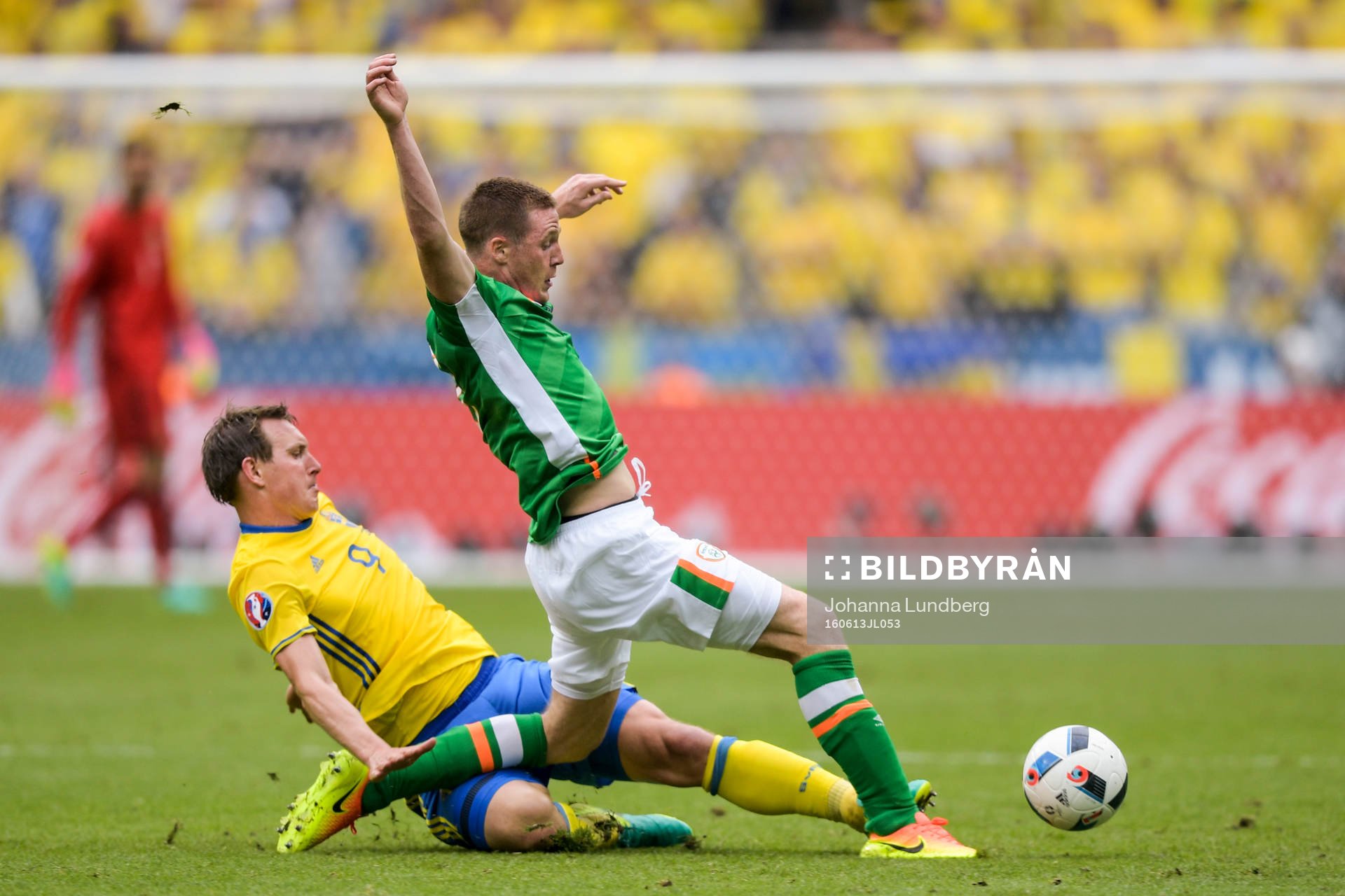 Sveriges Kim Källström och Irlands James McCarthy i