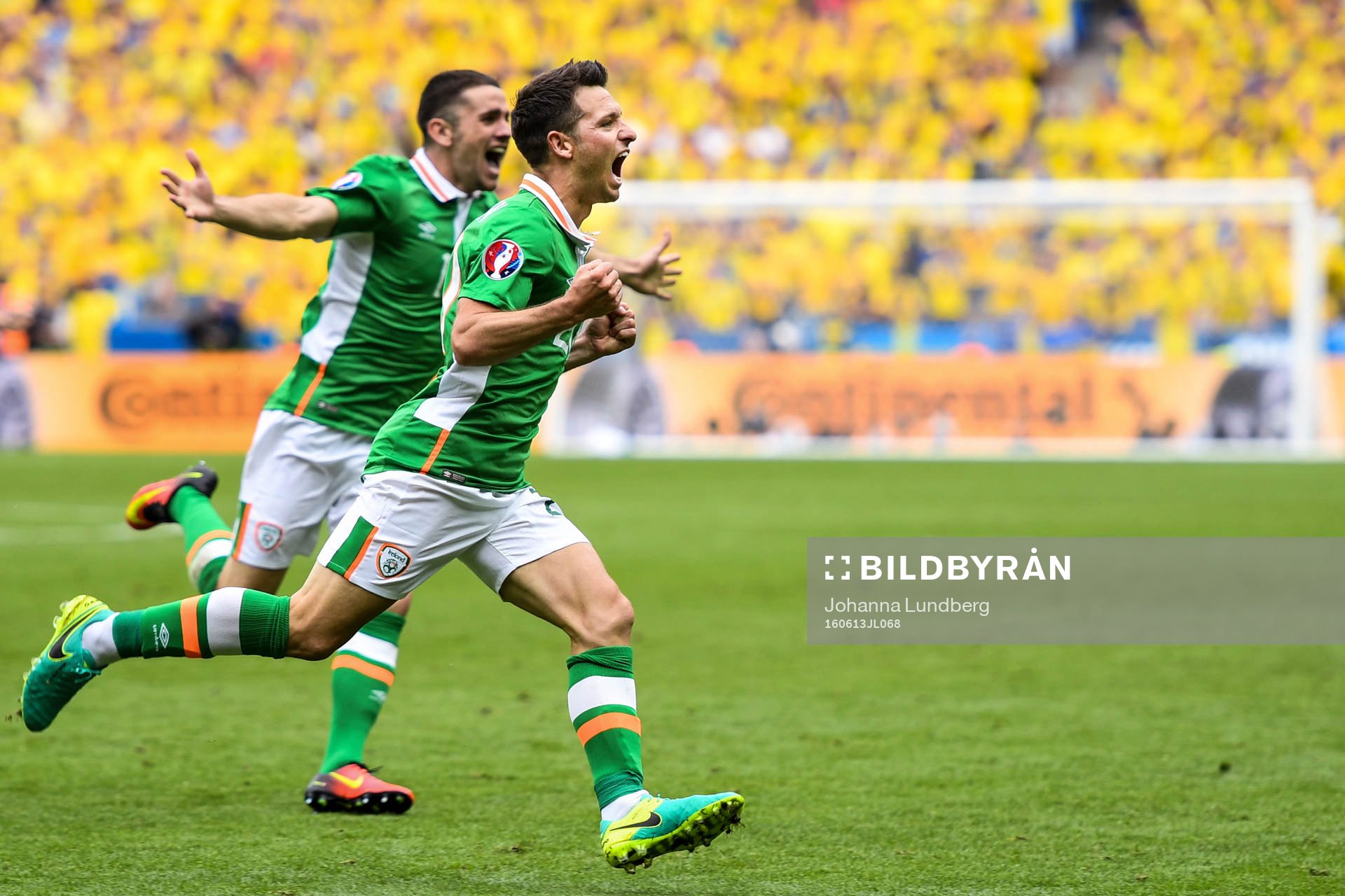 Irlands Wes Hoolahan jublar