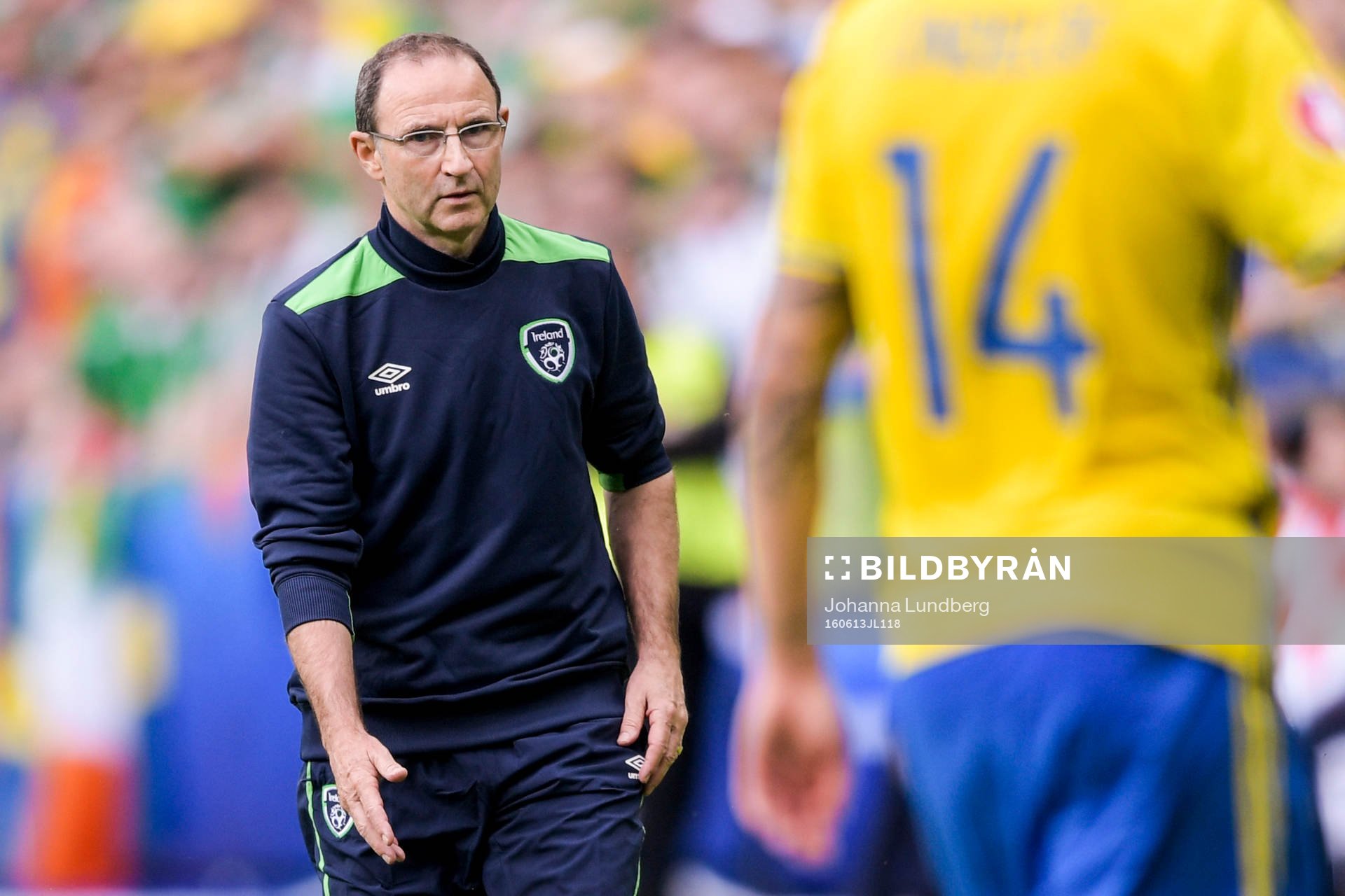 Irlands förbundskapten Martin O’Neill i fotbollsmatchen