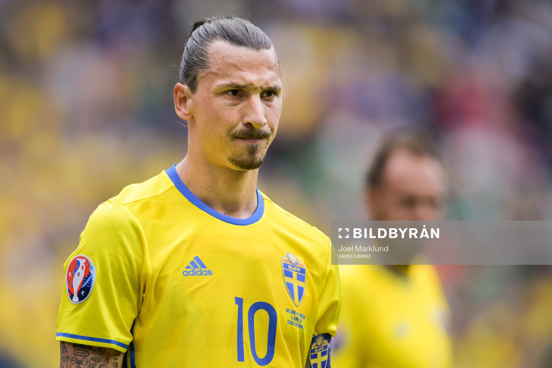 Sveriges Zlatan Ibrahimovic i fotbollsmatchen mellan Irland