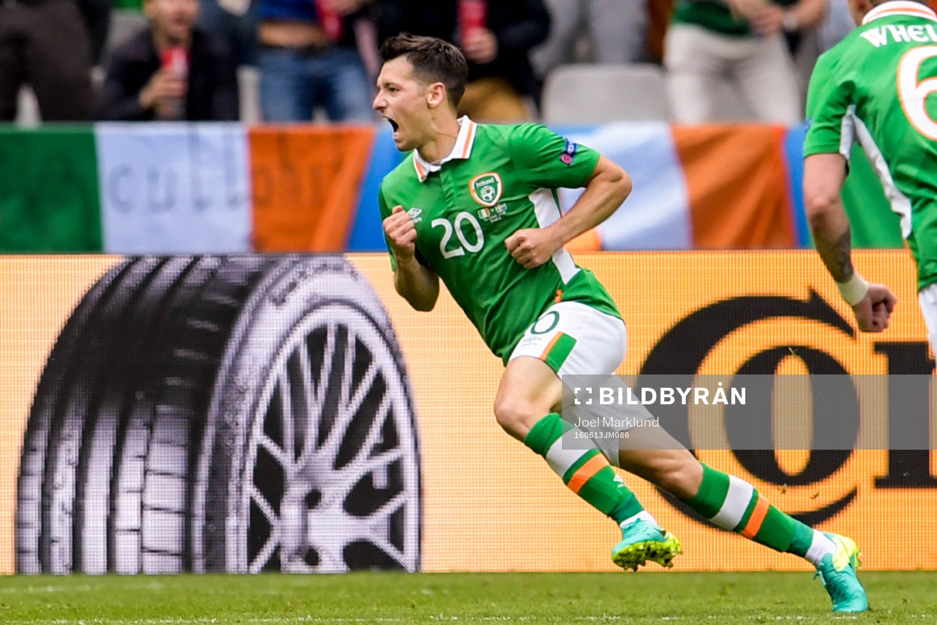 Irlands Wes Hoolahan jublar