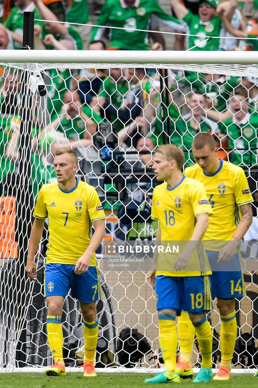 Sveriges Sebastian Larsson, Oscar Lewicki och Victor