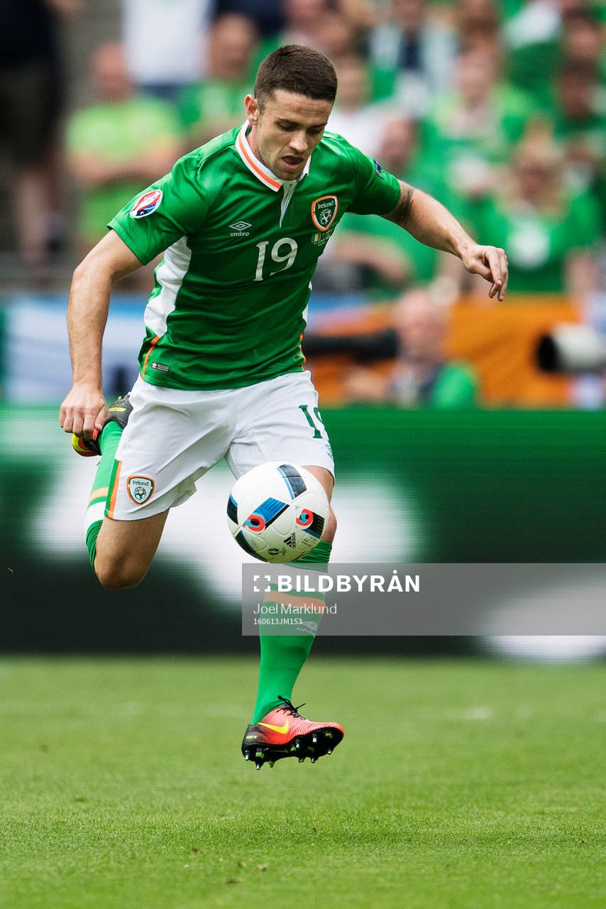 Irlands Robbie Brady i fotbollsmatchen mellan Irland och