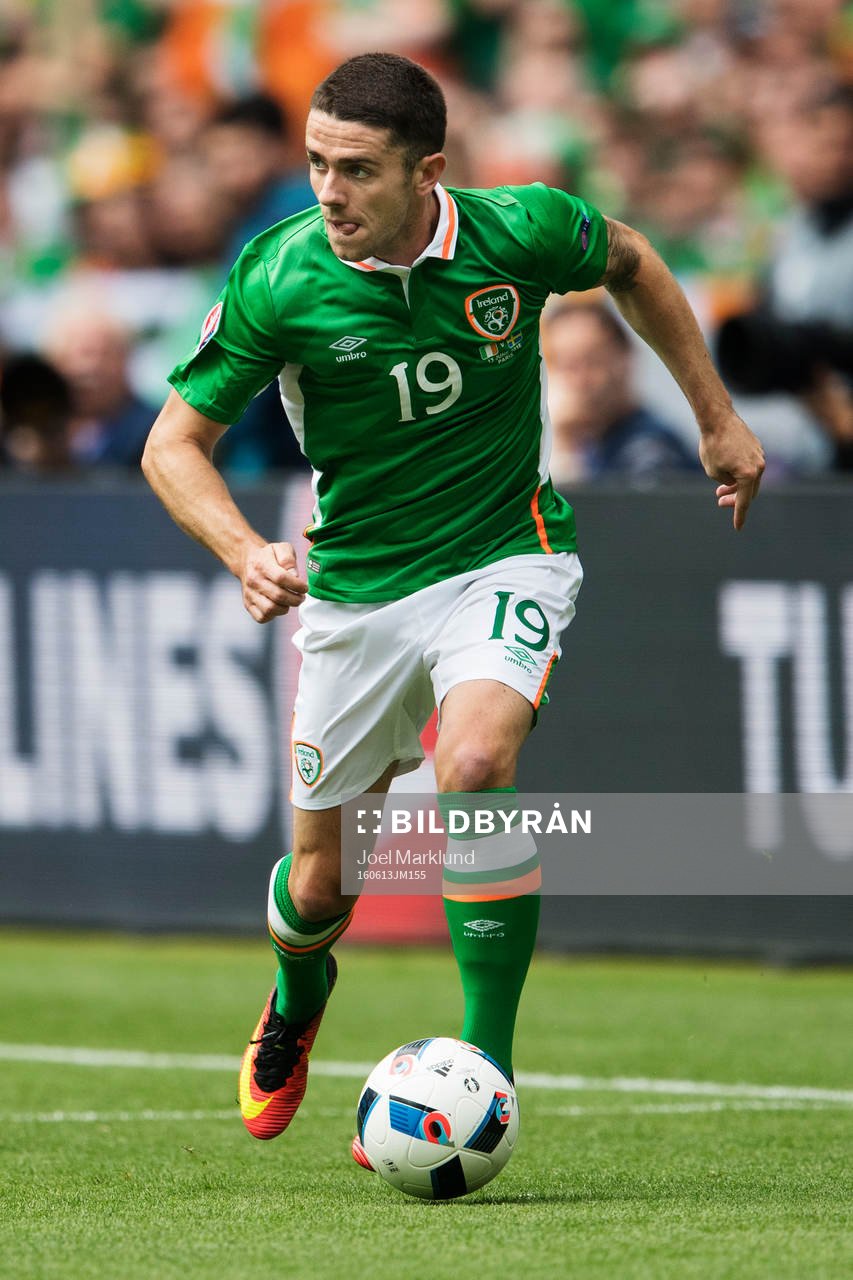 Irlands Robbie Brady i fotbollsmatchen mellan Irland och
