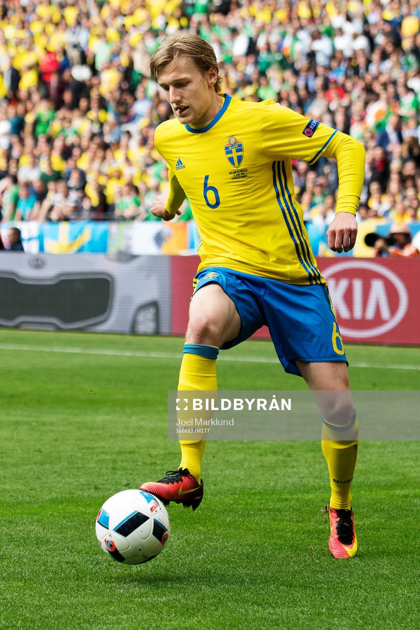 Sveriges Emil Forsberg i fotbollsmatchen mellan Irland och