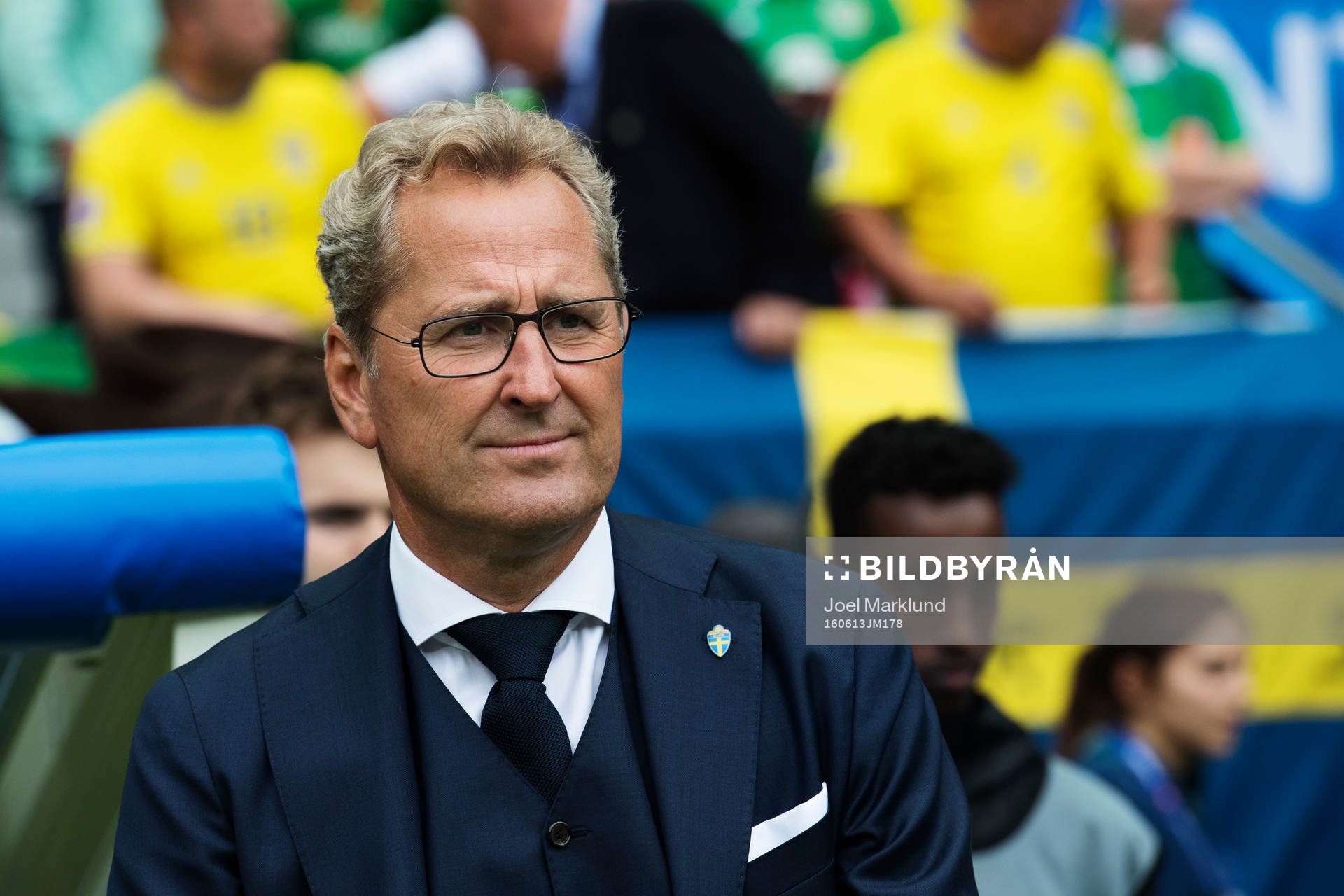 Sveriges förbundskapten Erik Hamrén i fotbollsmatchen