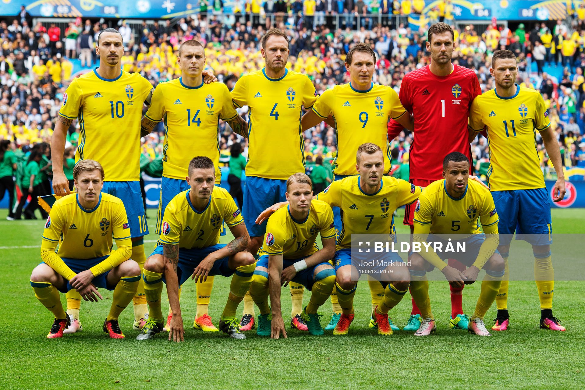 Sveriges startelva i fotbollsmatchen mellan Irland och