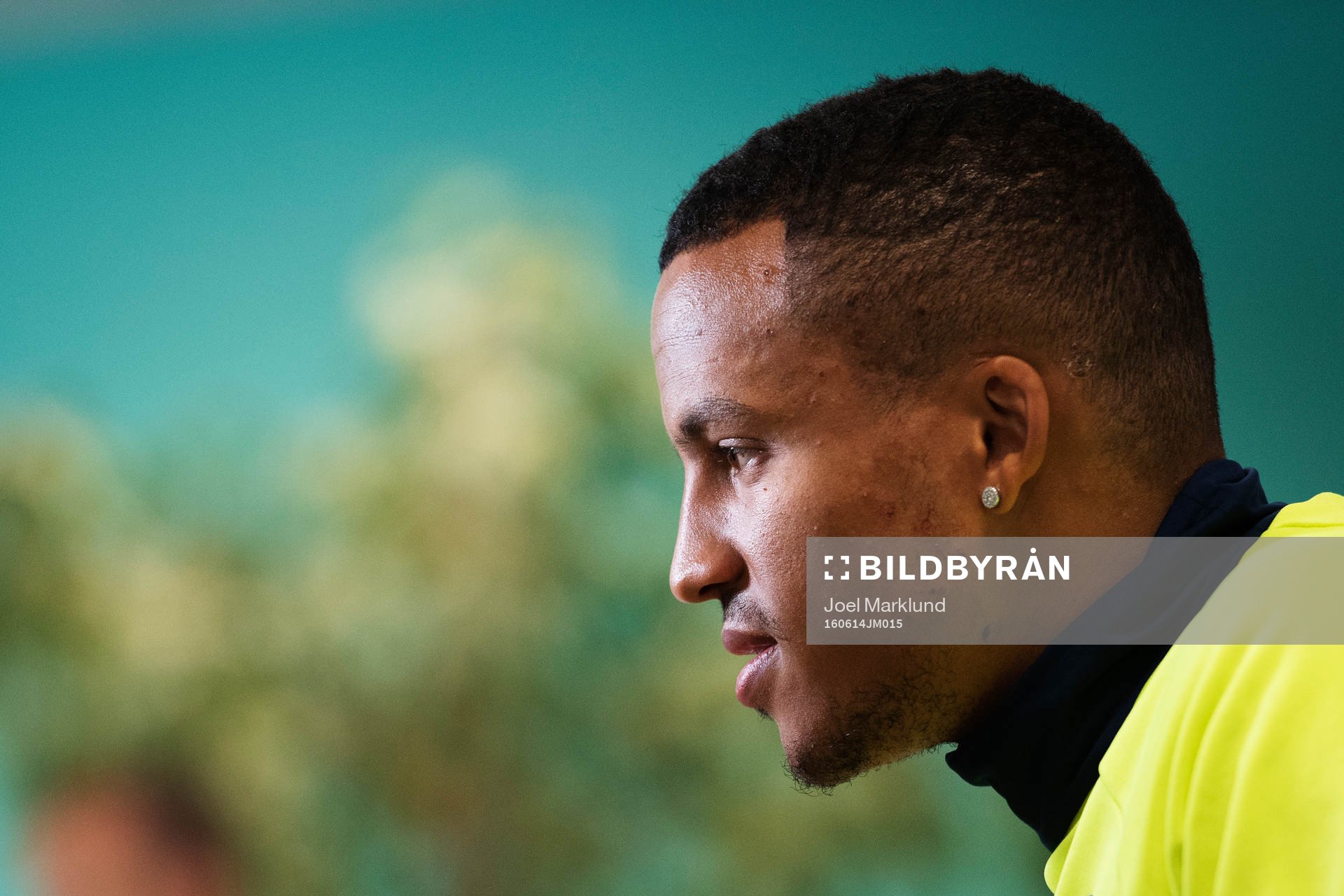 Martin Olsson vid Sveriges fotbollslandslags pressträff