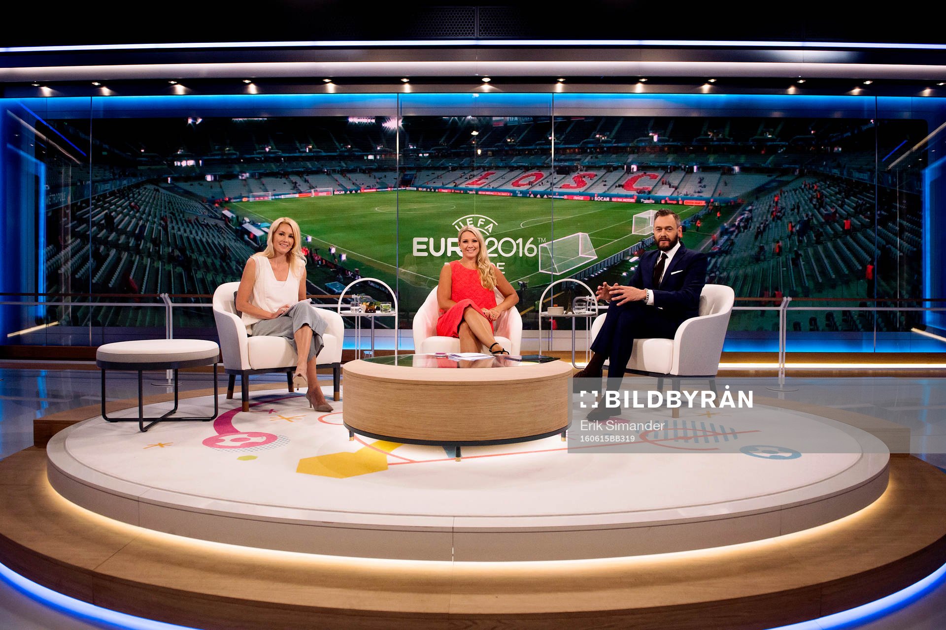Hanna Marklund, Anna Brolin och Olof Lundh på plats i