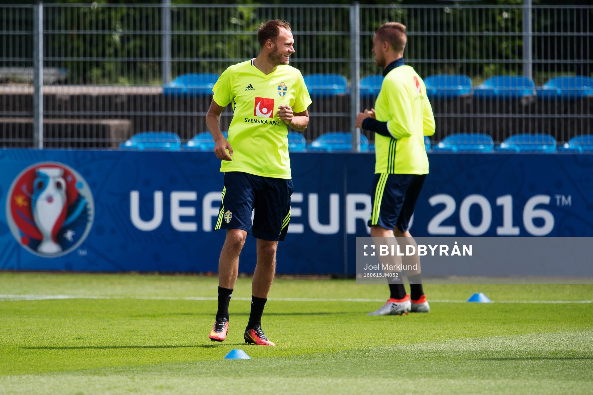 Andreas Granqvist på Sveriges fotbollslandslags träning