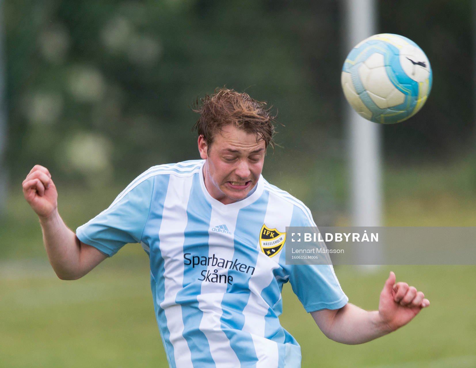 IFK Hässleholms Axel Harletun i matchen i DM mellan
