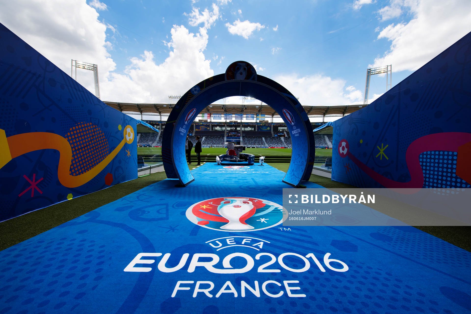 Spelarentrén på Stadium de Toulouse