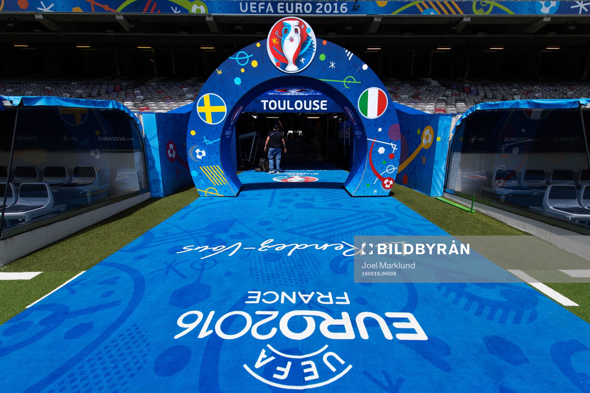 Spelarentrén på Stadium de Toulouse