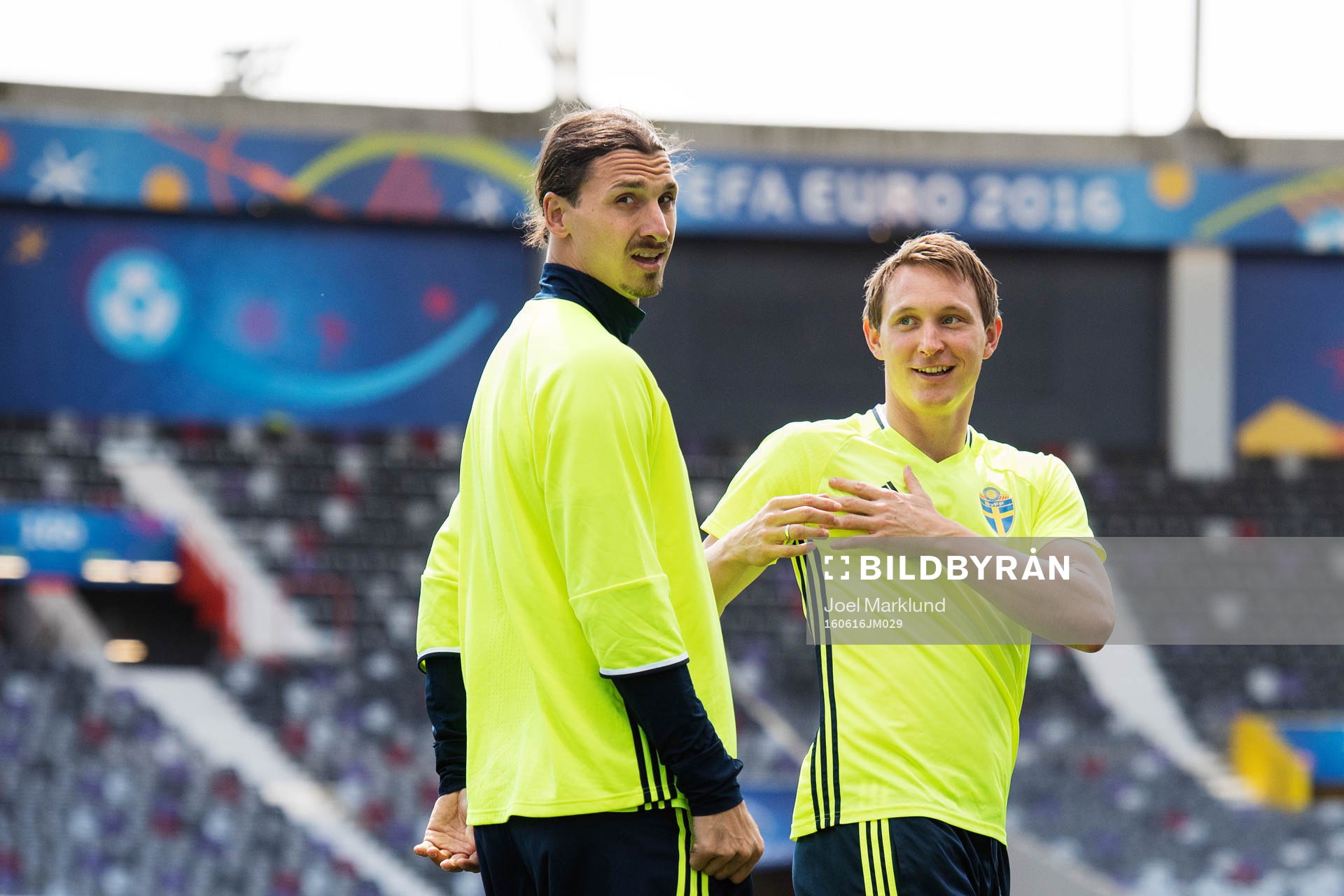 Zlatan Ibrahimovic och Kim Källström på Sveriges