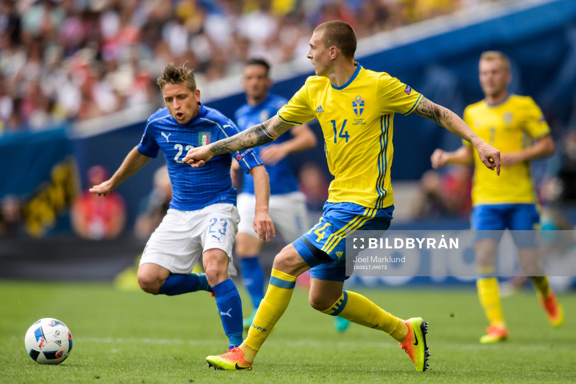 Sveriges Victor Nilsson Lindelöf och Italiens Emanuele